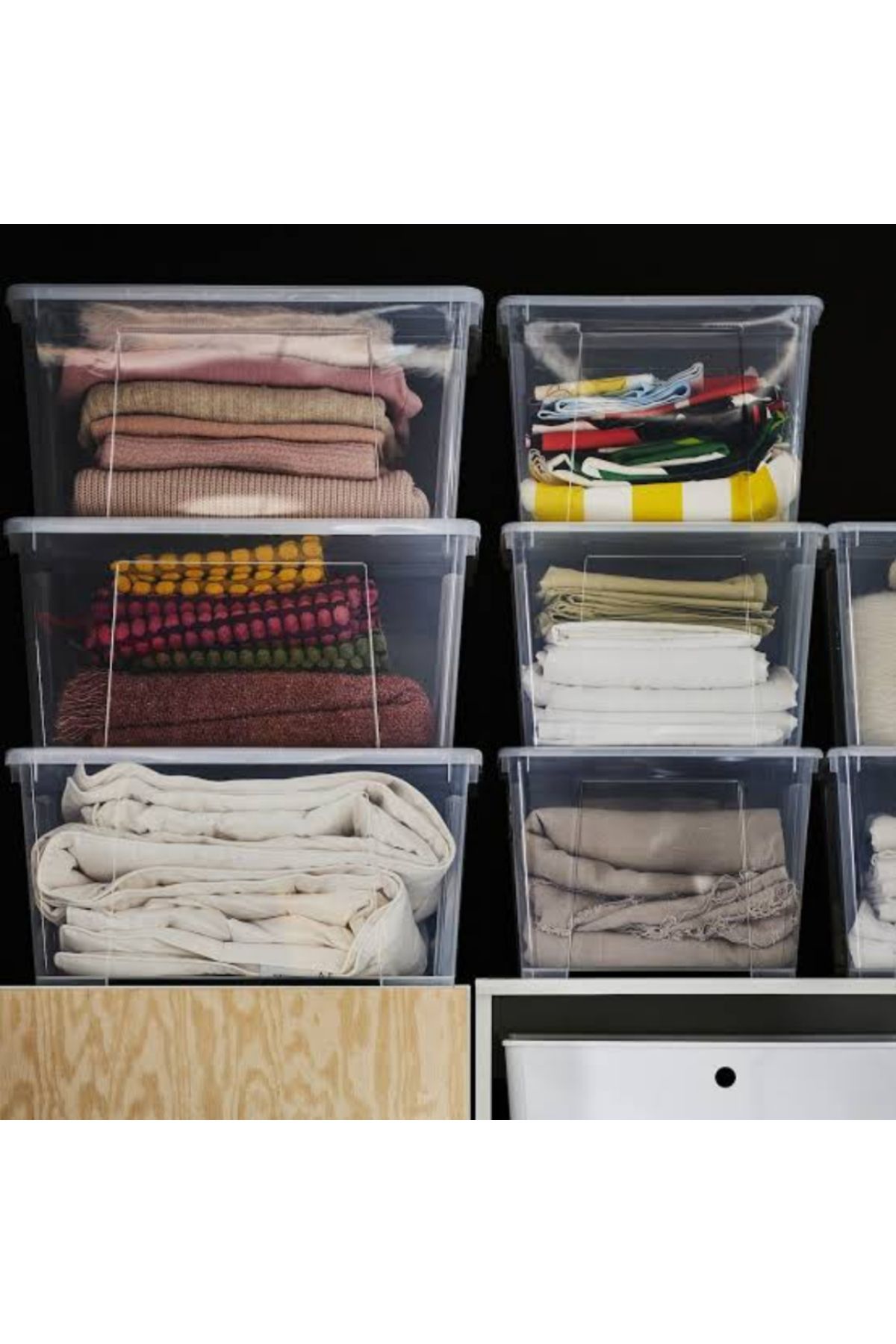 IKEA-SAMLA Box with Lid, Transparent, 39x28x28 cm, 22L – Durable Storage Solution 7