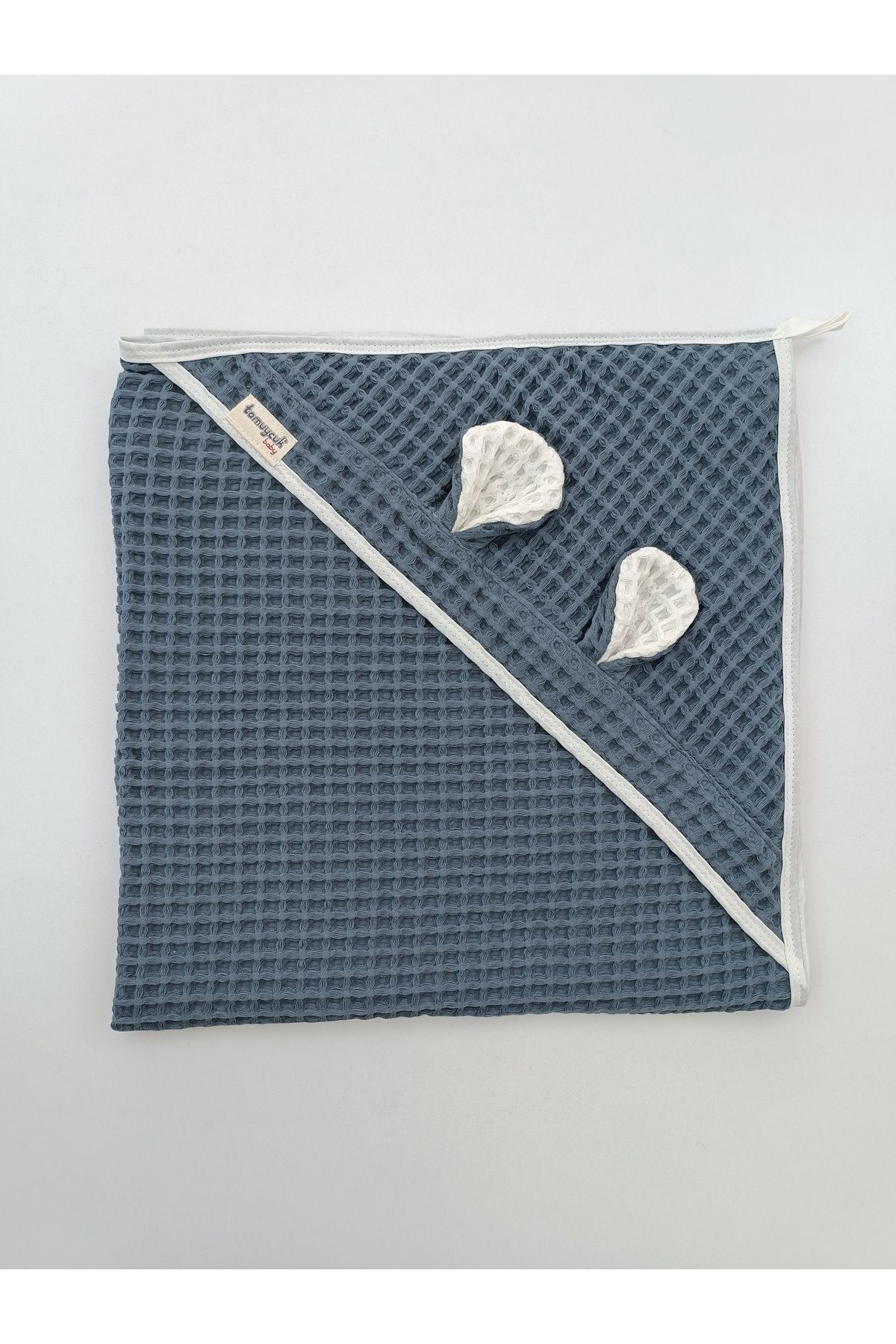 Tomuycuk Lacivert Pike Bebek Battaniyesi Doğal Organik Uyku Çift Taraflı Bebek Havlu Örtü Yenidoğan Mevsimlik fotoğrafı 4 (önizleme)