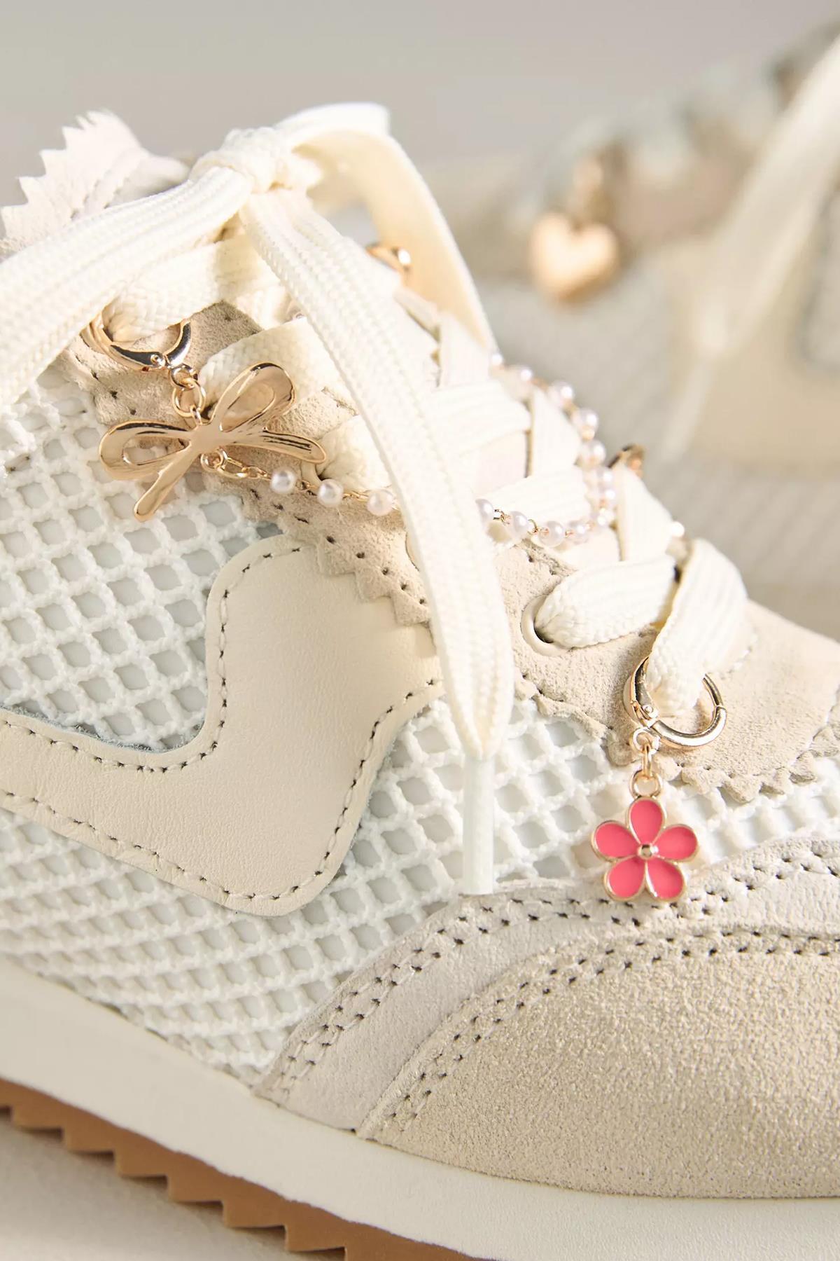 New Obsessions Çiçek ve İnci Detaylı Charm Ayakkabı Süsü