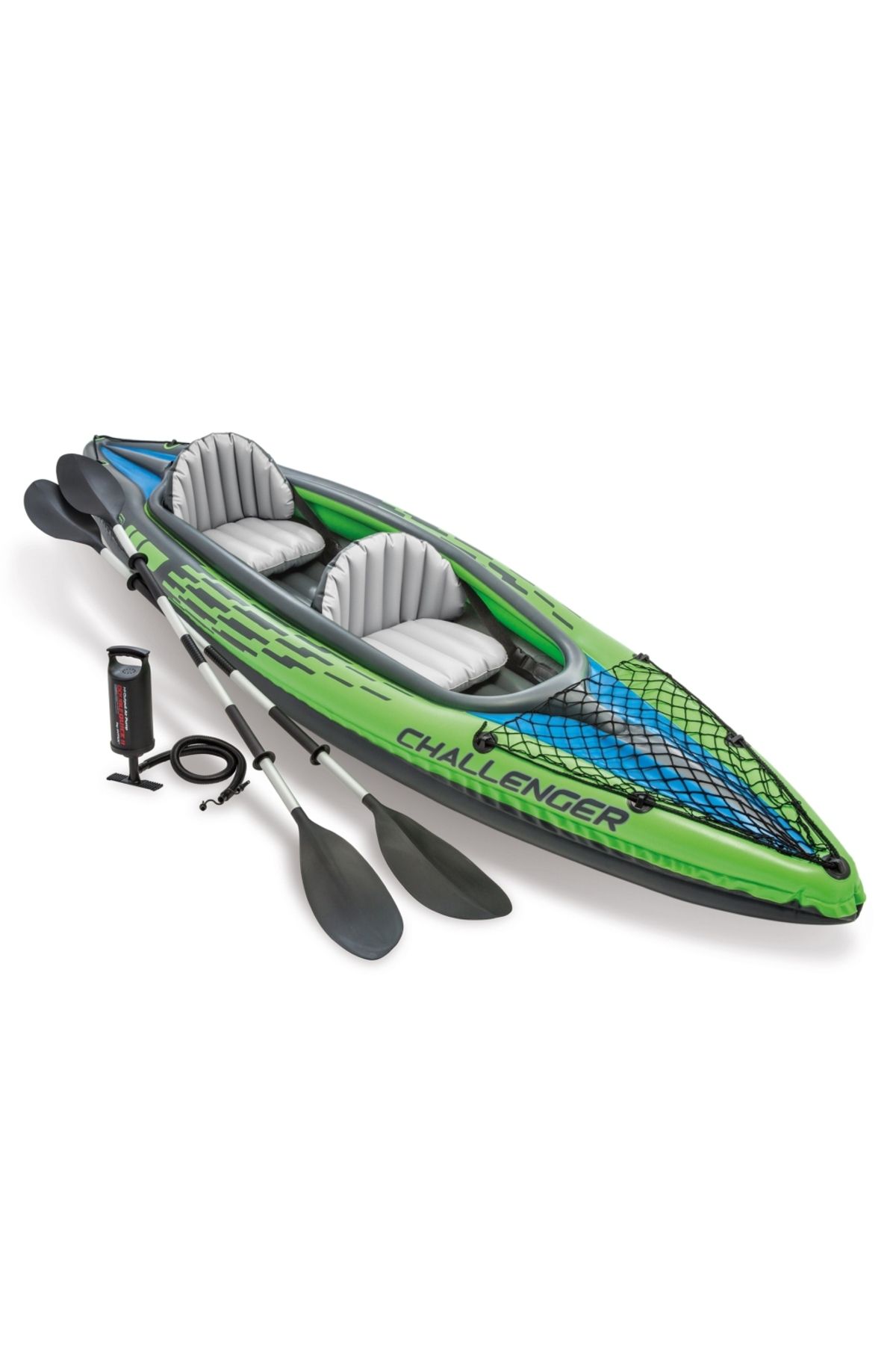 TOTTERİQ Intex Challenger K2 Set (Kürek Pompa) 351x76x38 cm yeşil kano