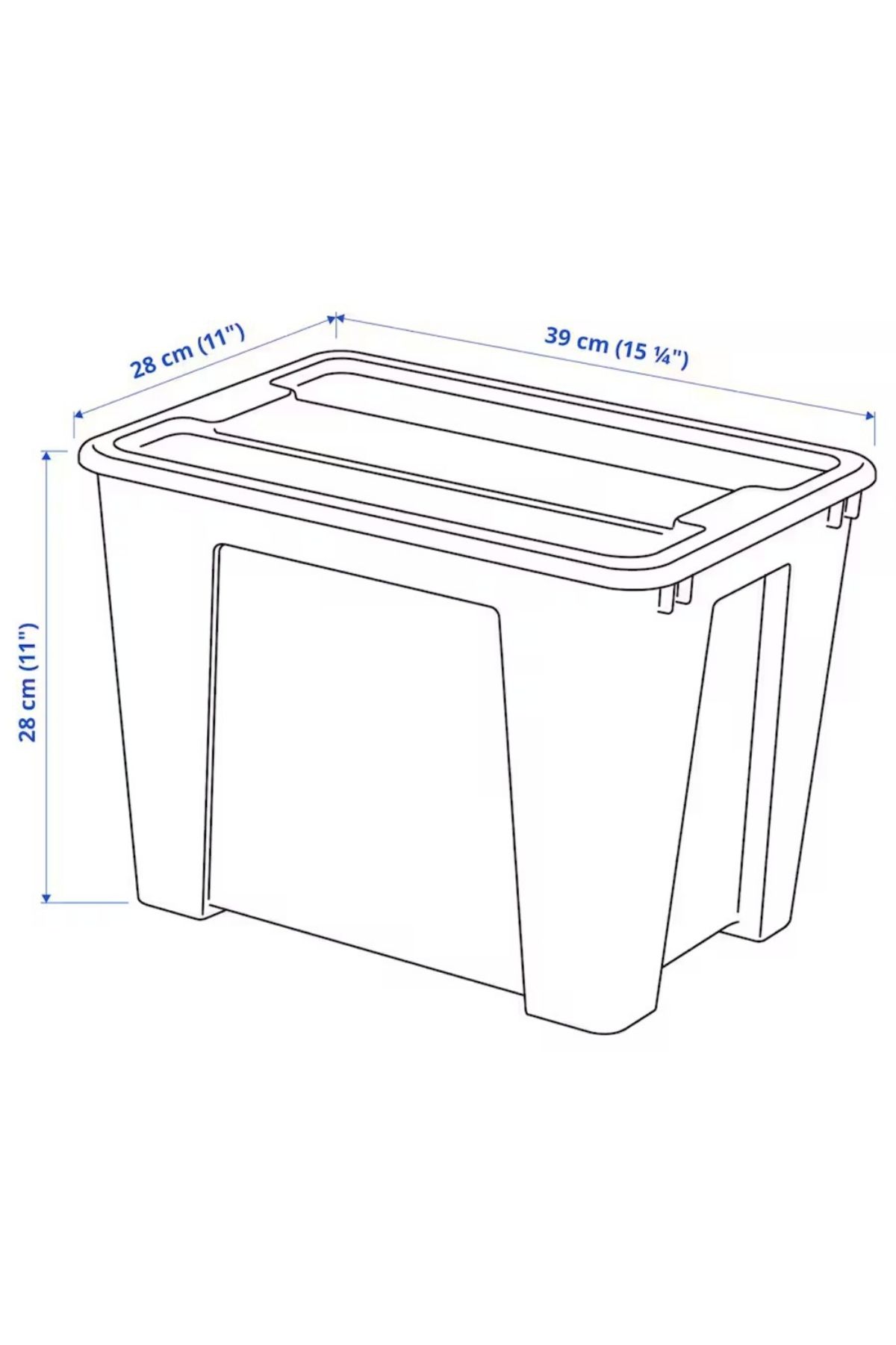 IKEA-SAMLA Box with Lid, Transparent, 39x28x28 cm, 22L – Durable Storage Solution 4