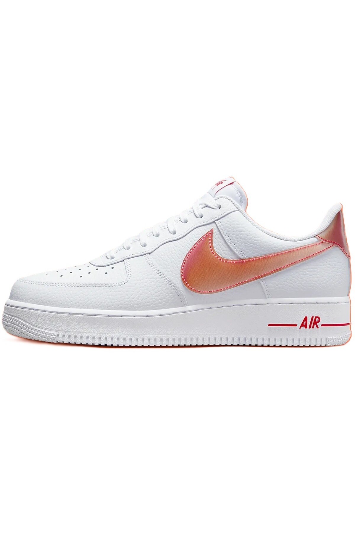 کفش ورزشی مردانه چرم اصل مدل جامبو سووش مدل Air Force 1 '07 سفید نارنجی نایکی کفش اسنیکر Nike