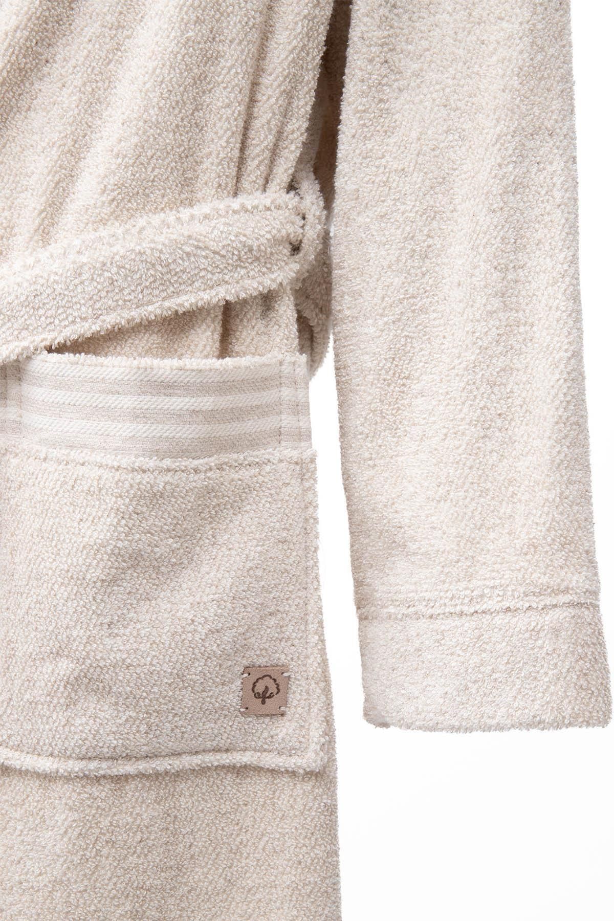 حوله تنپوش (روبدوشامبر) نود مردانه حمام Raisa 100 ٪ پنبه ارگانیک ژاکارد بژ Ecocotton