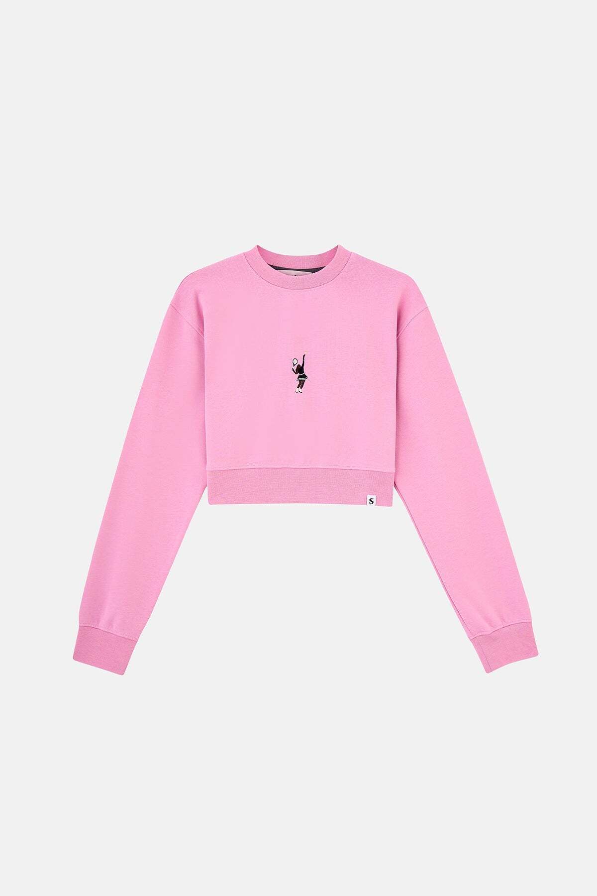 Socrates Dergi-Hanorac crop din lână moale Pink Queen 1