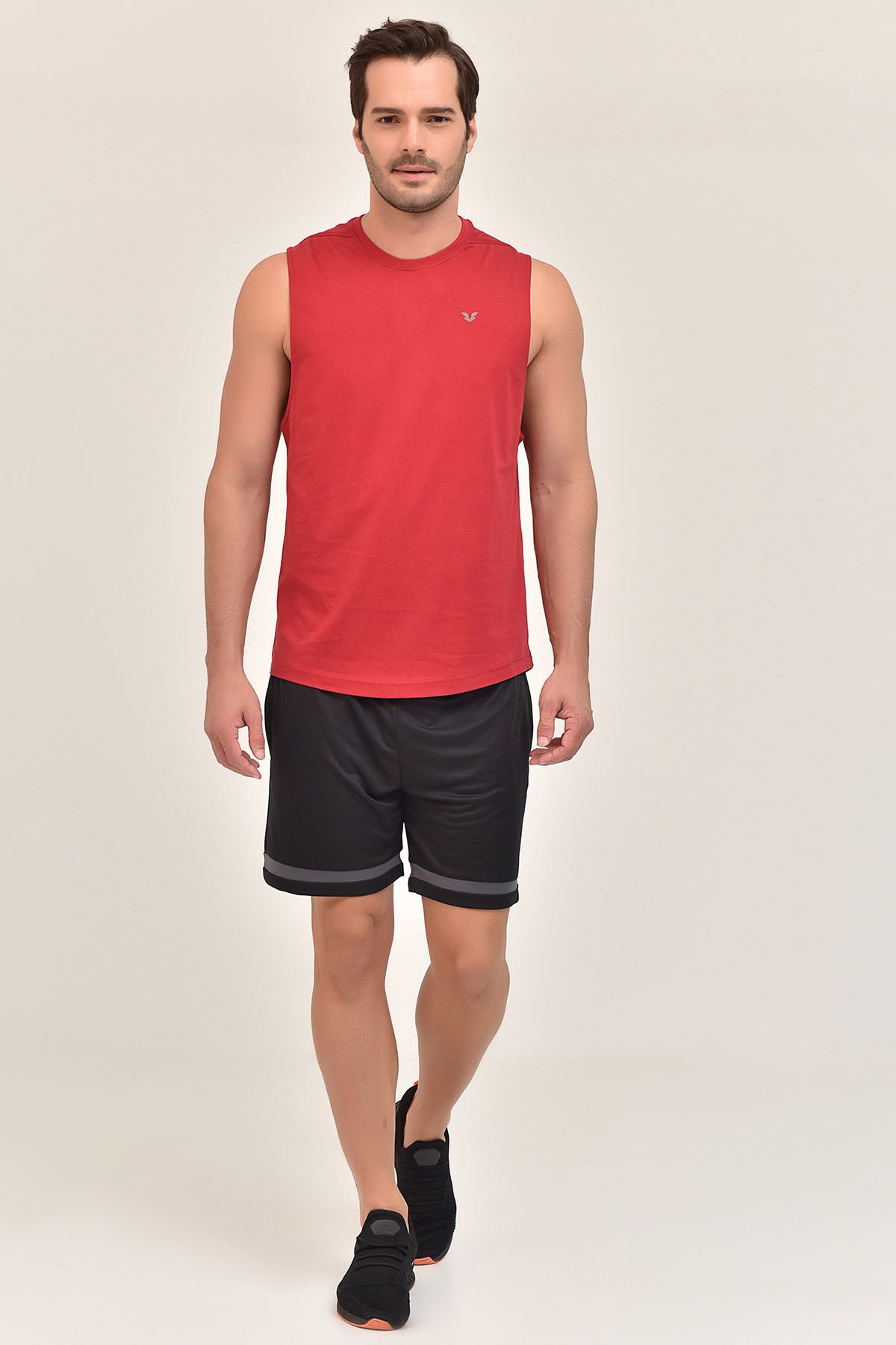 bilcee-Men's Claret Red Undershirt - Printed Back, Zero Arm, for Training and Running 1622 5