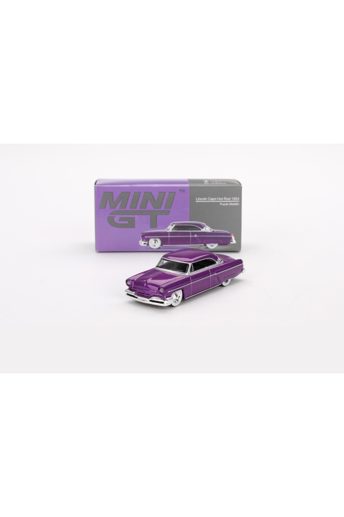 Genel Markalar 1/64 757 Lincoln Capri Hot Rod 1954 Purple Metallic