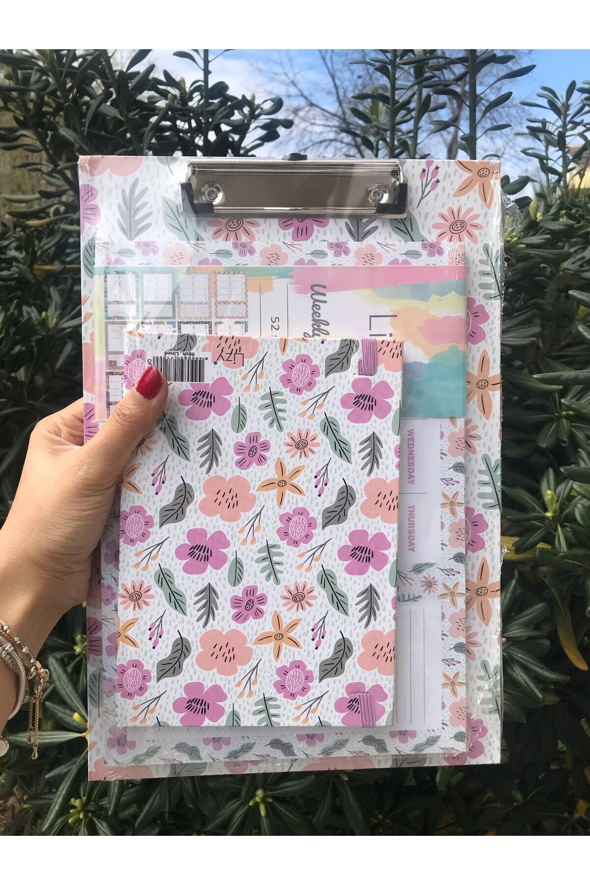Adalinhome-Atakids Lizy Secretarial File, Notebook and Weekly Planner Set of 3 2