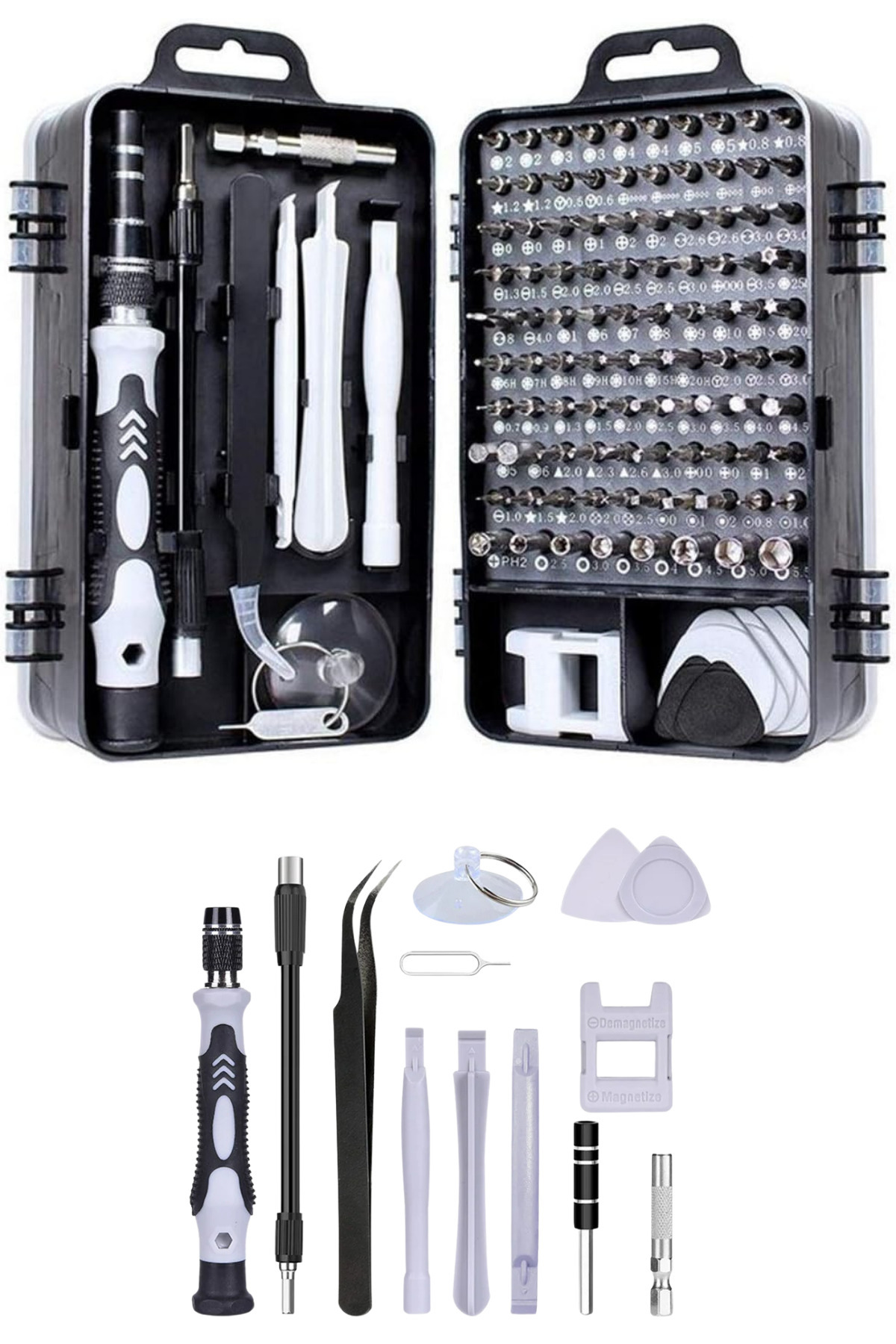 omilife 115 in 1 Hassas Tornavida Seti Çok Fonksiyonlu Manyetik Telefon Bilgisayar Onarım Tamir Seti