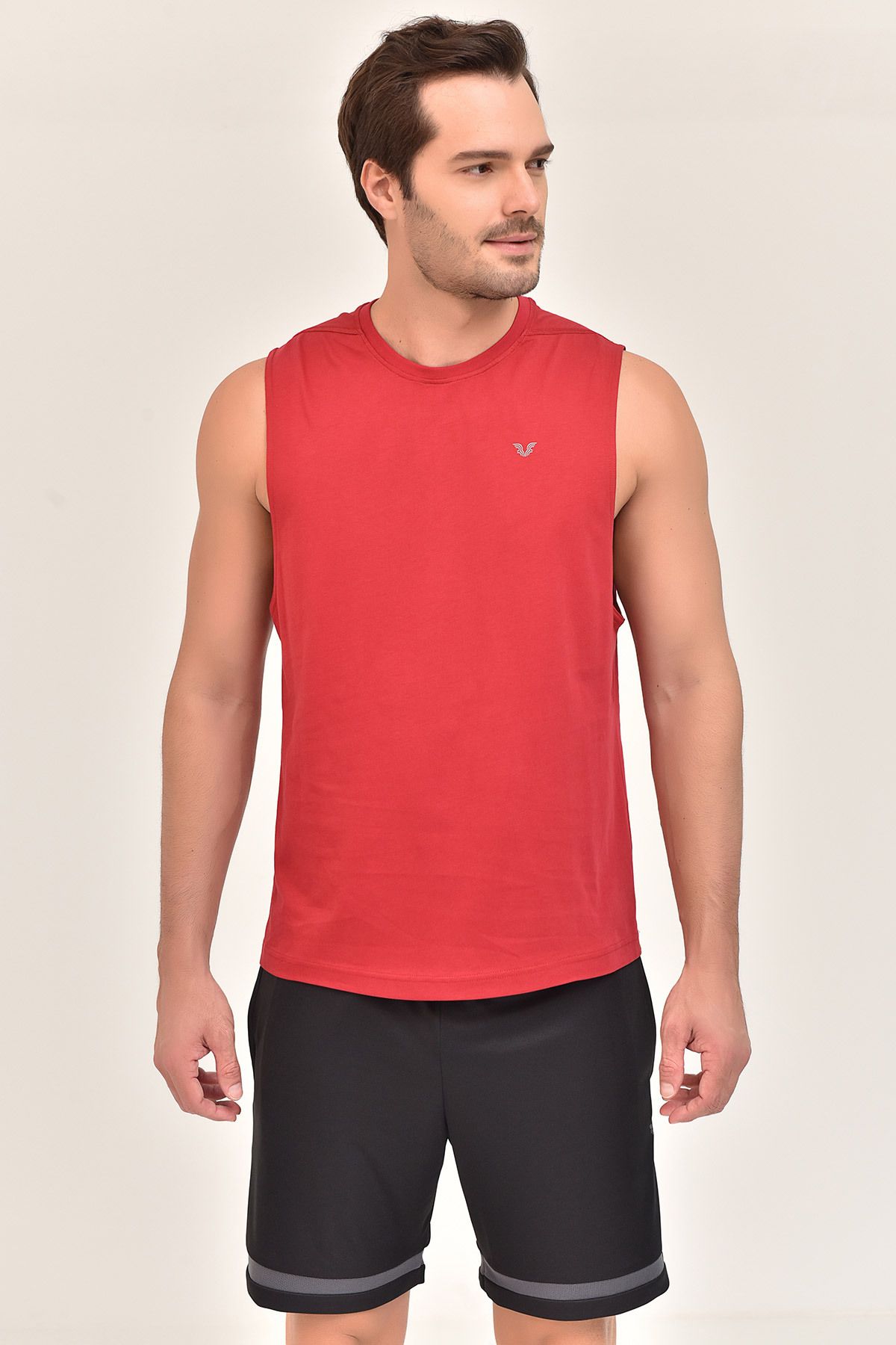 bilcee-Men's Claret Red Undershirt - Printed Back, Zero Arm, for Training and Running 1622 4