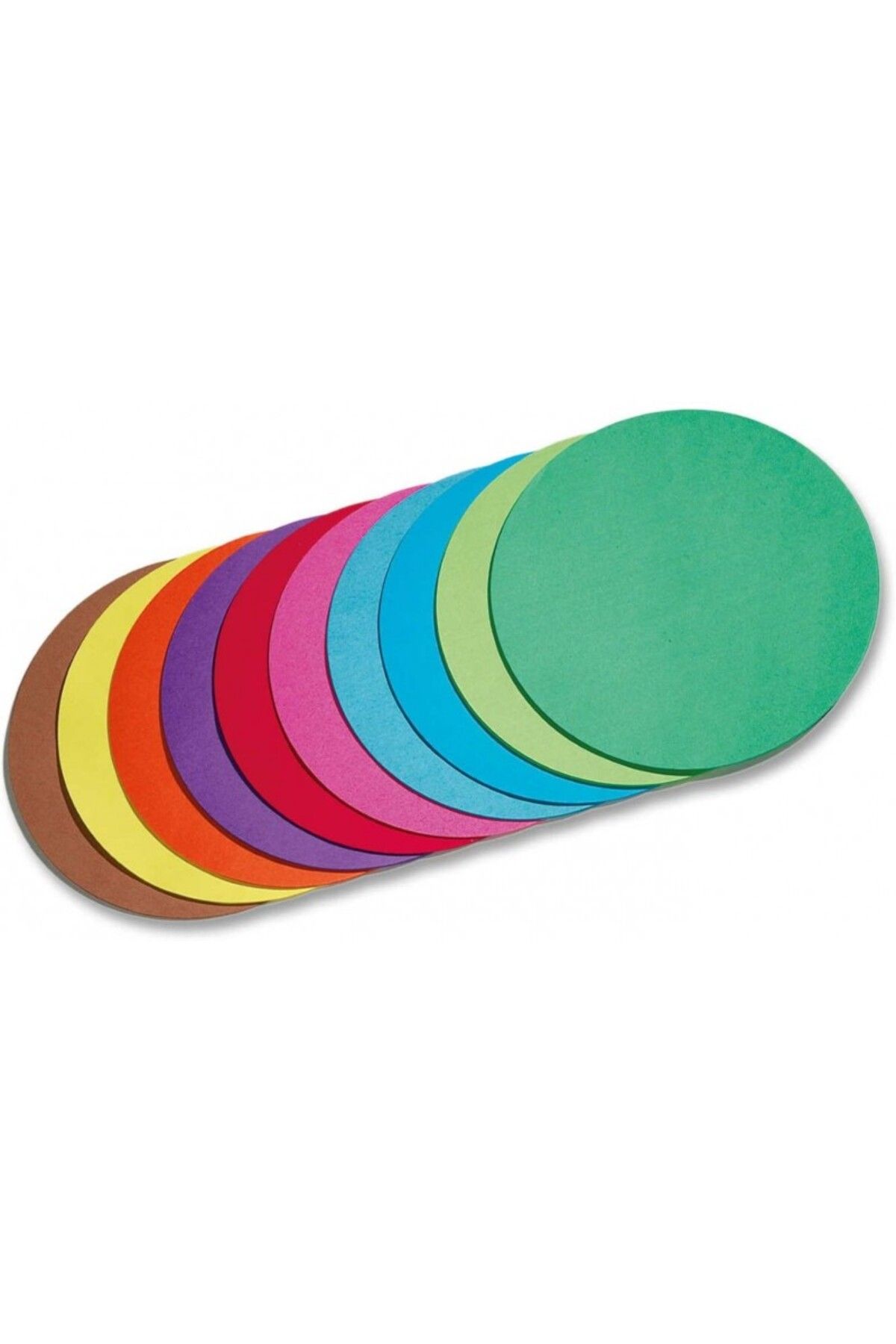 Folia Yuvarlak Origami Kağıdı 10 Renk 10 cm. Çap 500 Adet