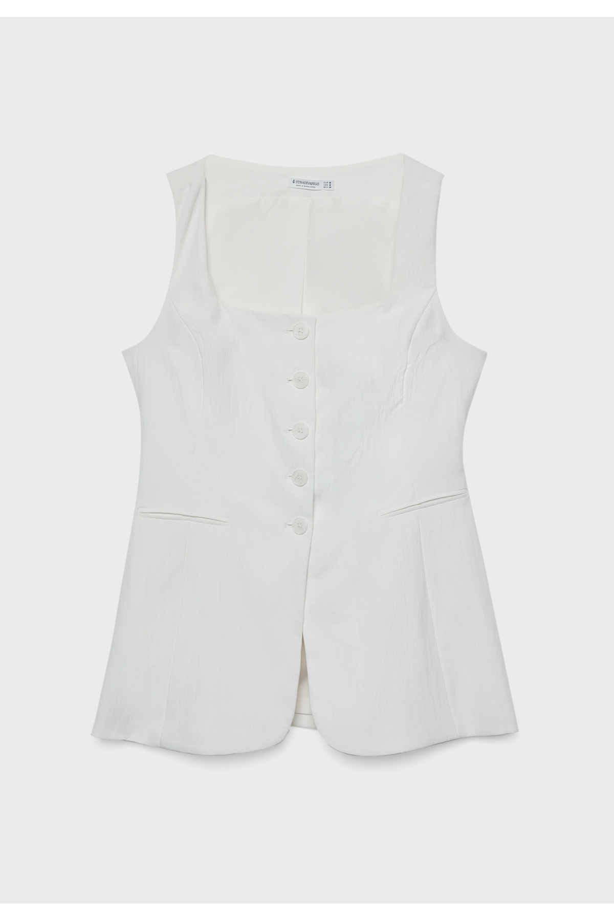 Stradivarius-Textured flowing waistcoat 4