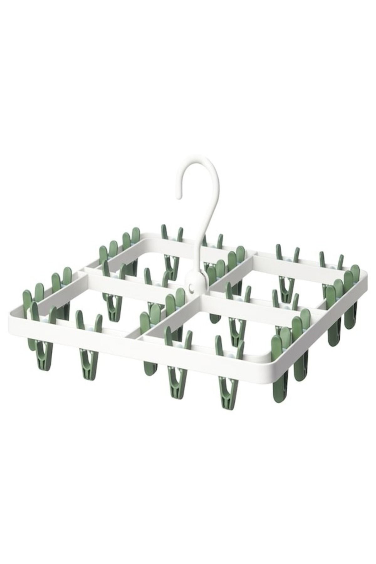 IKEA-SLIBB Hang Dryer with 24 Clothes Pegs – Green | Space-Saving Drying Solution 1