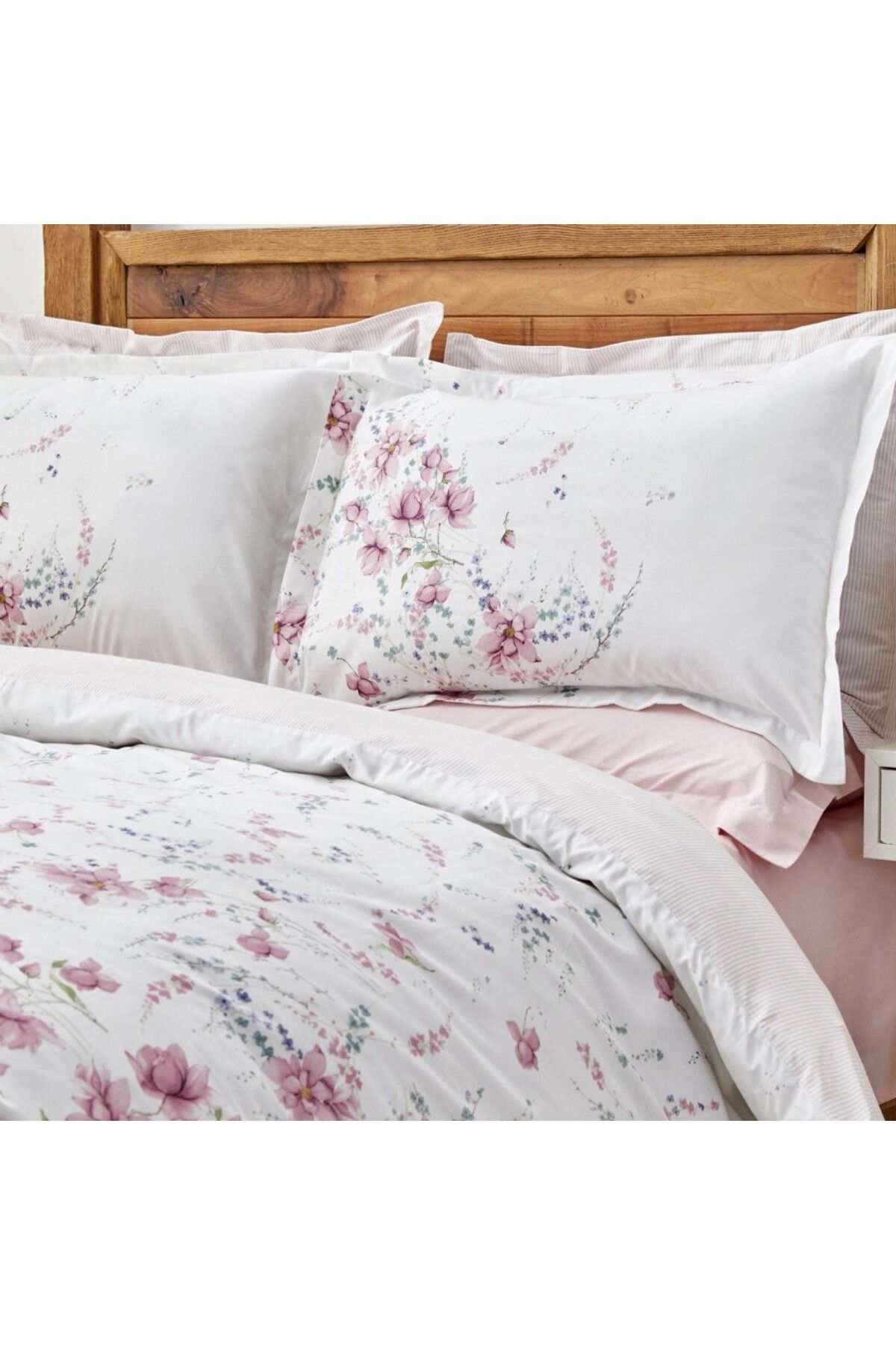 Karaca-Home Dalila 100% baumwolle doppelbett bettwäsche set pink 1