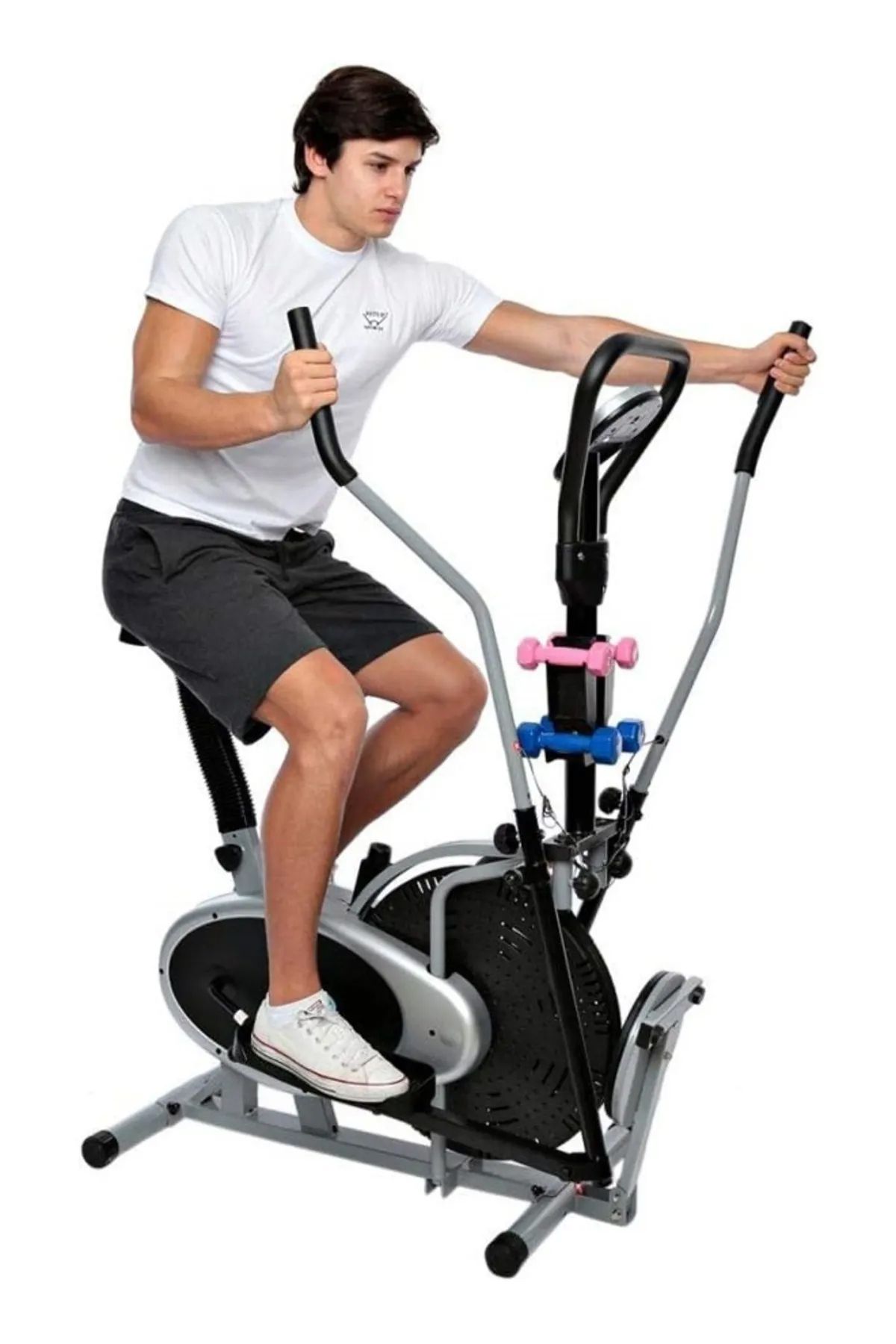Cady One-An advanced 3-in-1 Orbitrek exercise bike with a rotating disc for waist sculpting and dumbbells 7