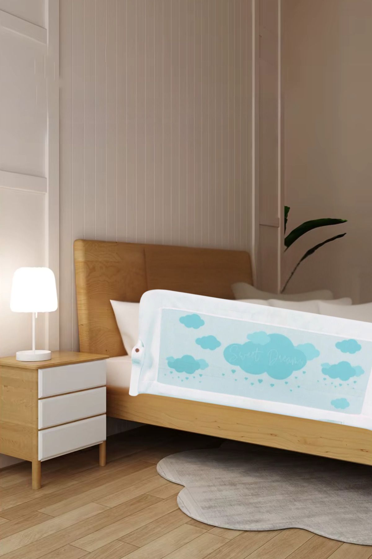 GUİMO-Guimo 110cm Patterned - Foldable Bed Barrier Folding Bed Frame 3