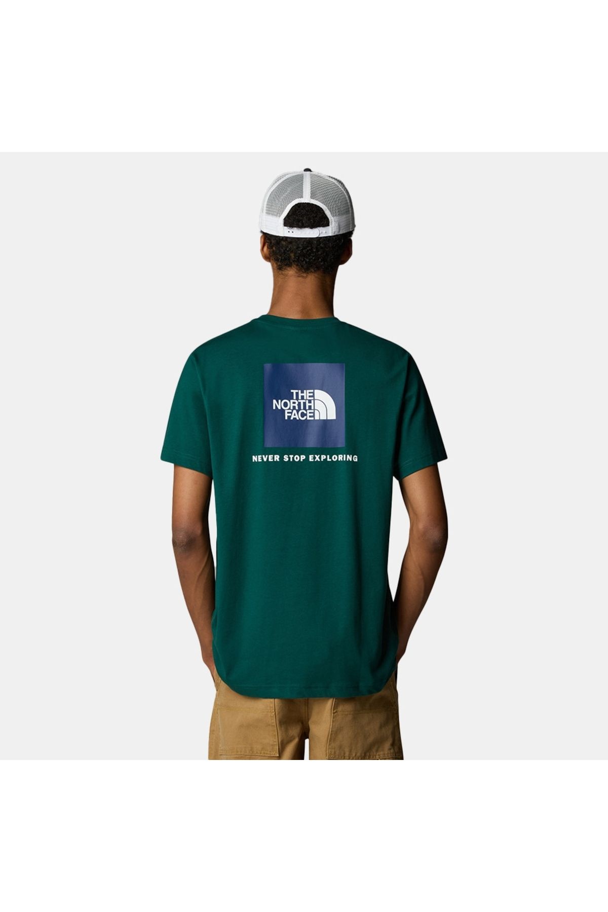 THE NORTH FACE-Pánske zelené tričko nse redbox tee The North Face 2