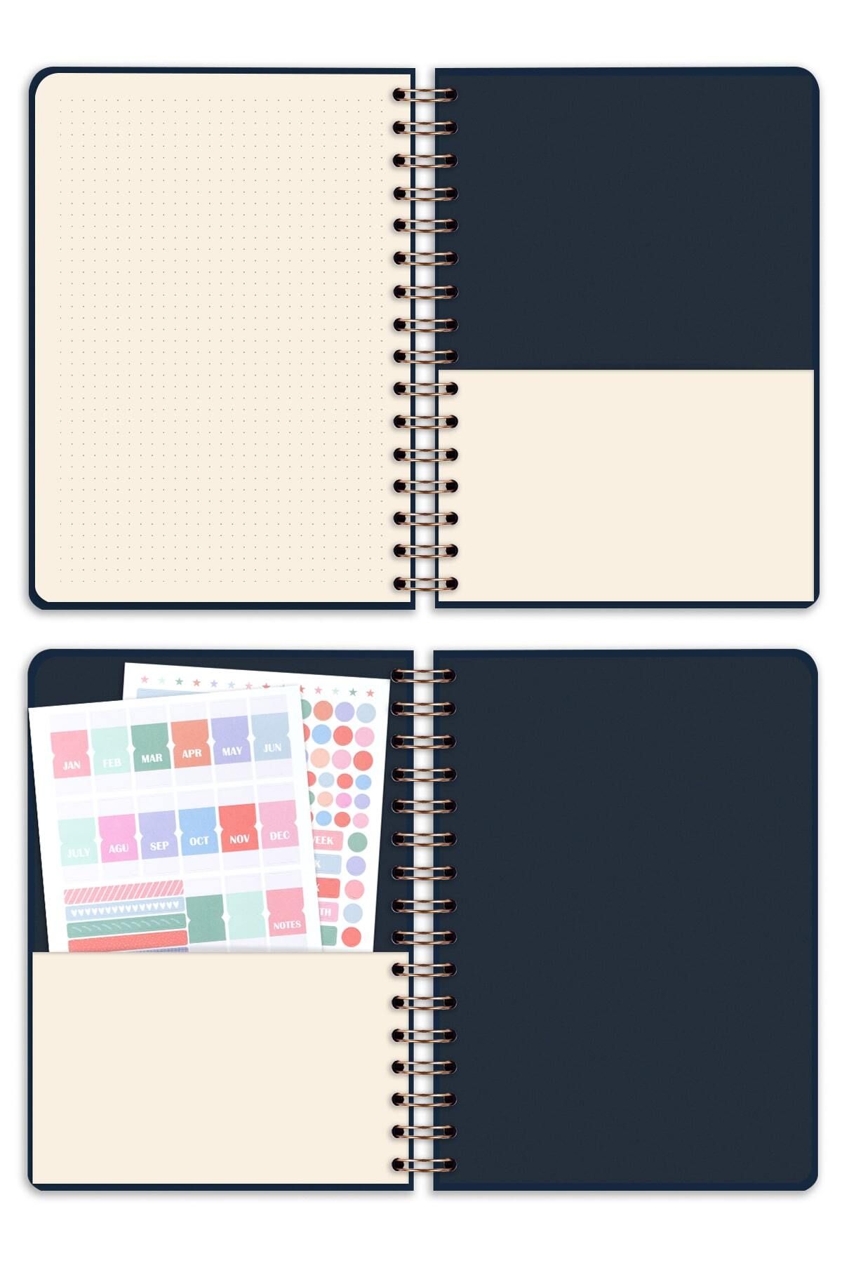 Matt Notebook-Bullet Journal Edition A5 15X21 cm Spiral Dotted Undated Notepad Stars 7