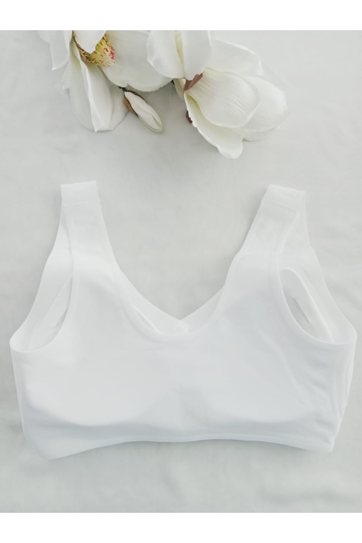 m mlinda önden çıtçıt düğmeli Balensiz Dikişsiz Seamless Bralet Yumuşak Rahat cıkabilir pedli sütyen F.K 1249 görsel 6