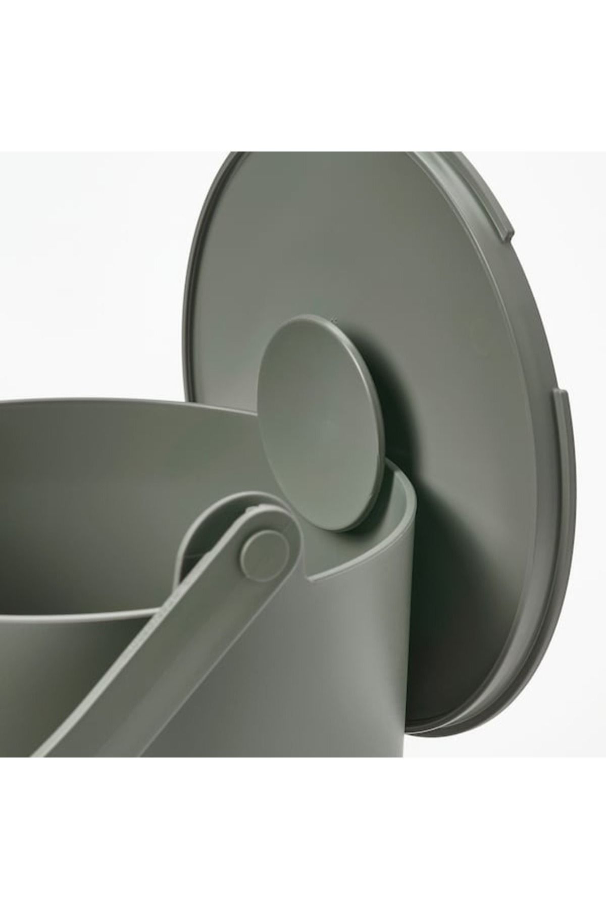 IKEA-FARMARKVAST Bin with Lid for Organic Waste – Eco-Friendly Composting Solution (Grey-Green, 4L) 7