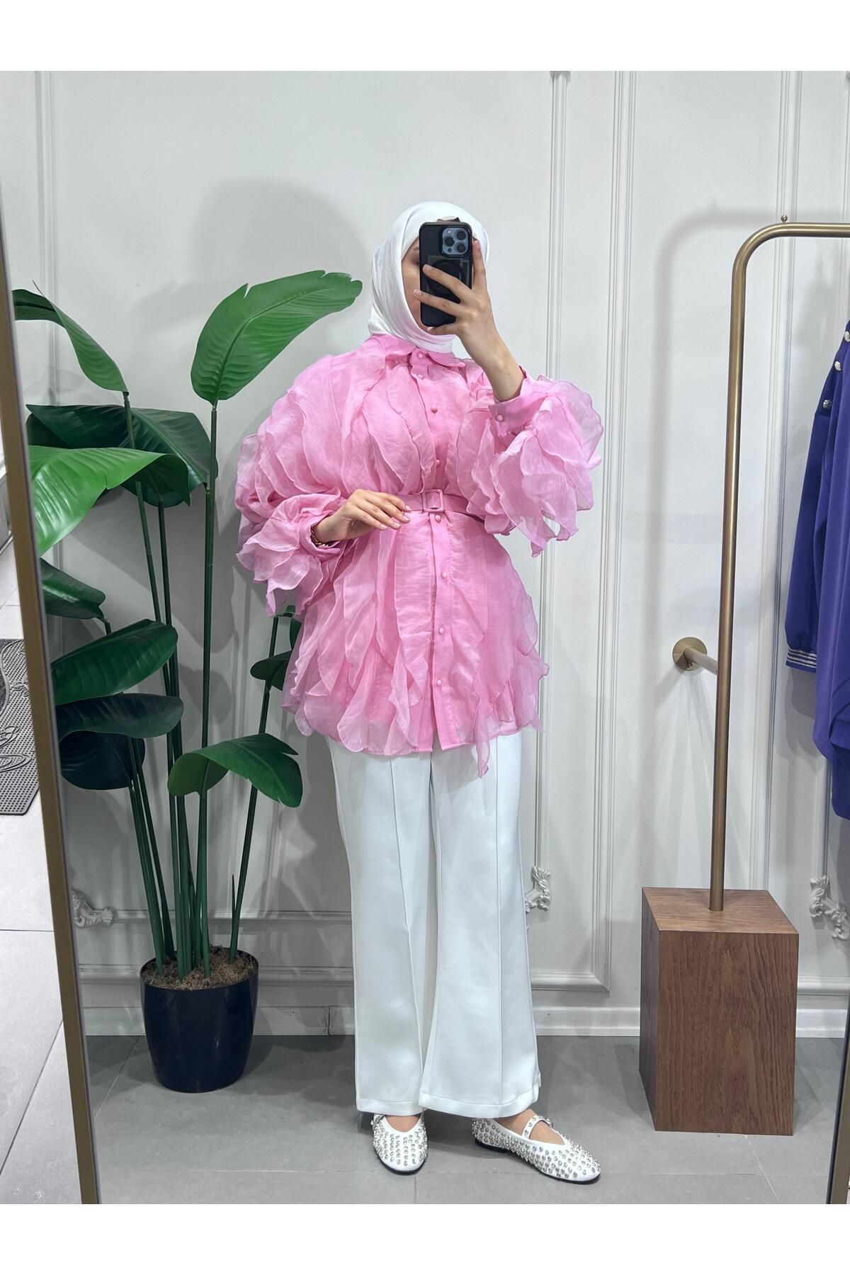 MODA HASEN-Ful Fir Fir Belted Tunic 2
