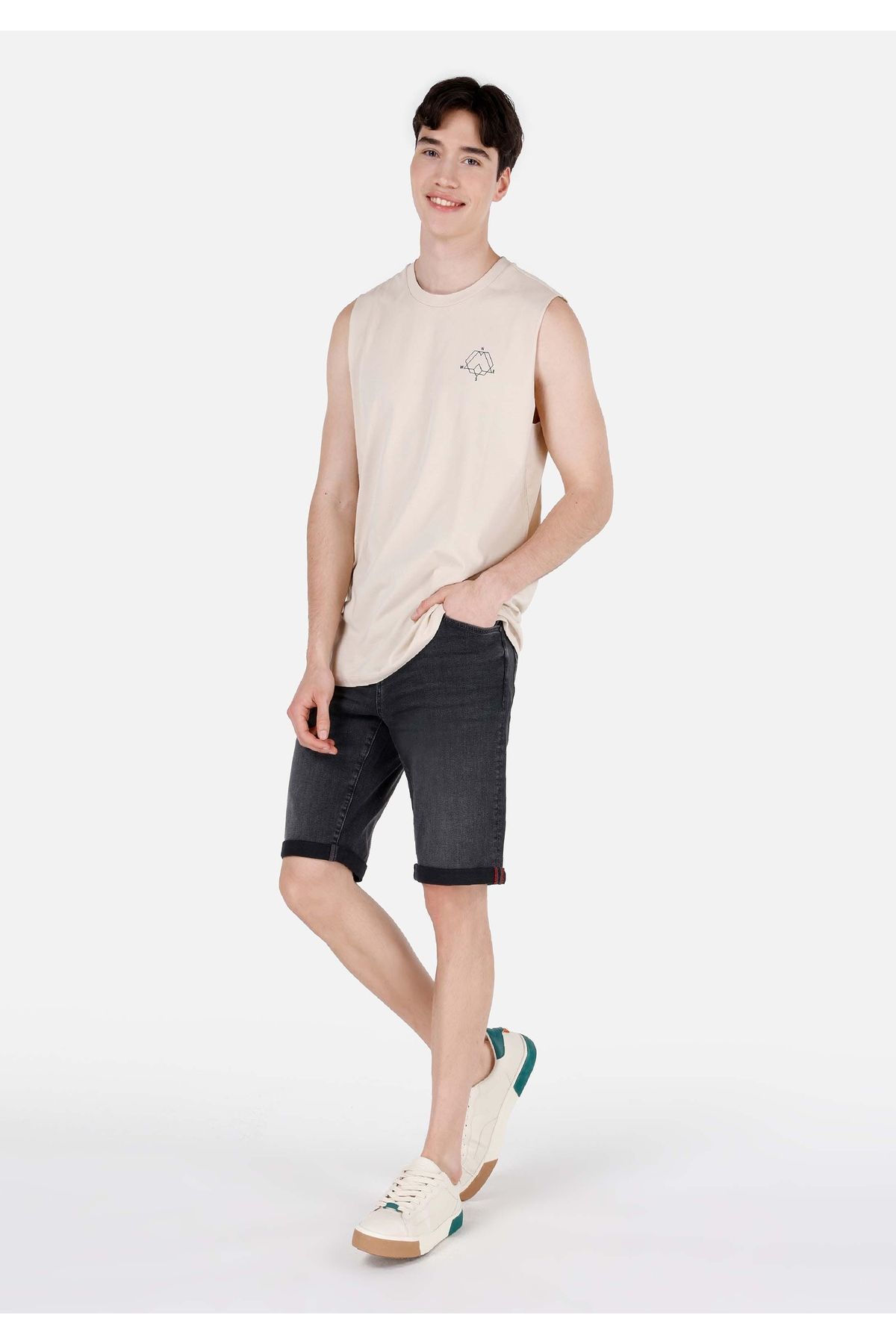 Colin's-Regular Fit Men's Beige Undershirt 3