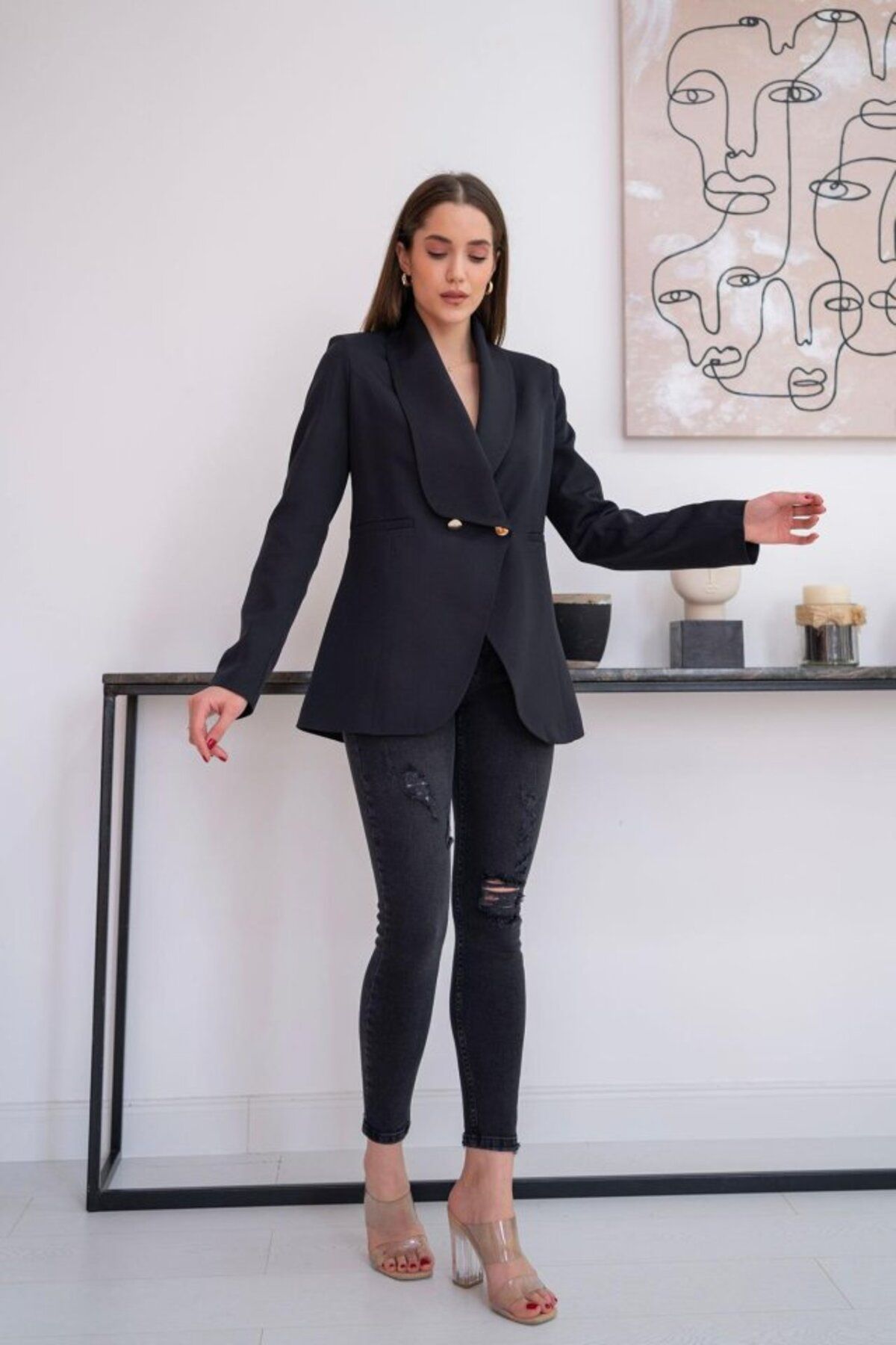 Miracle Omni Siyah Blazer Ceket