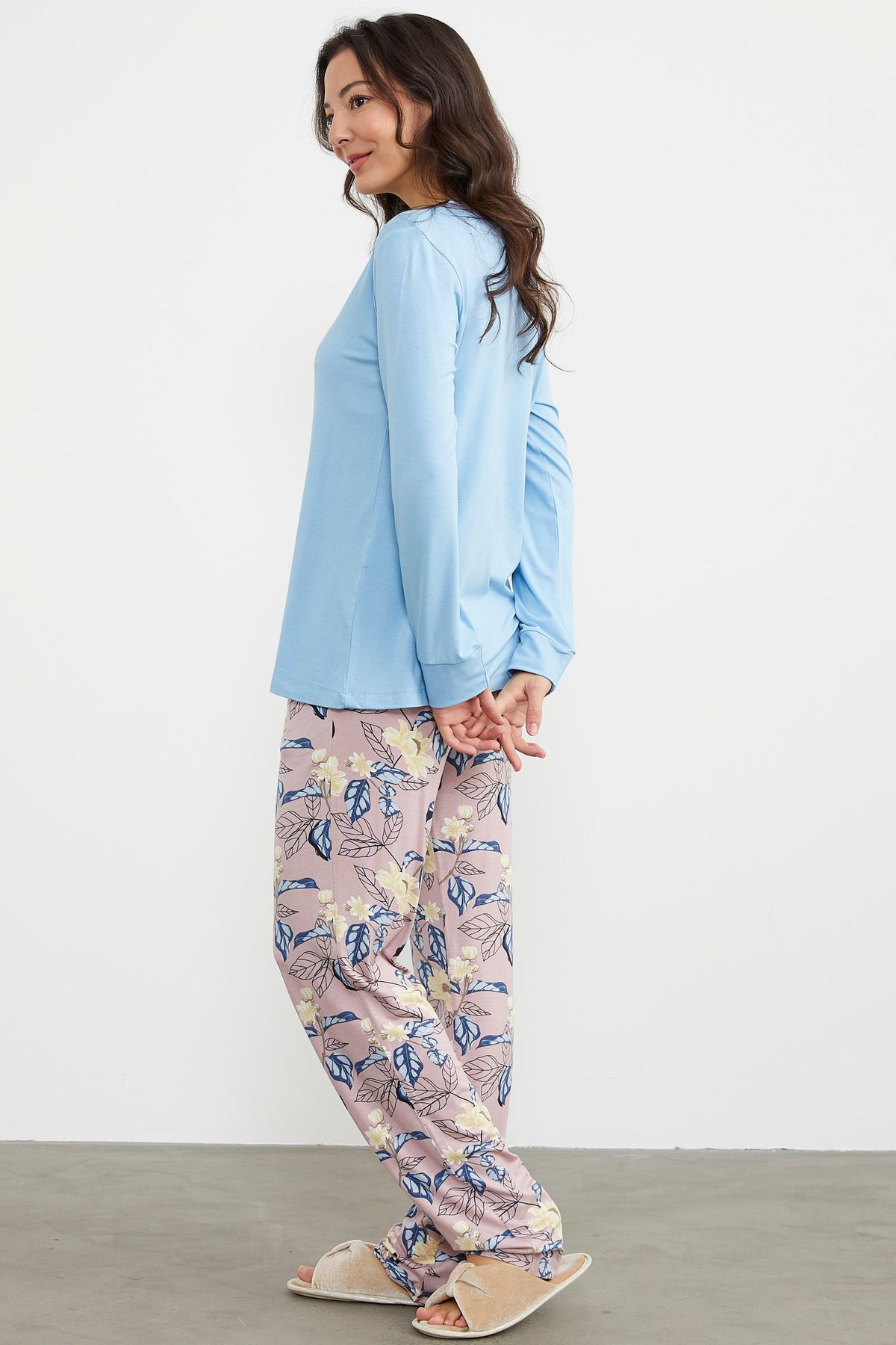 Sementa-Set pijama combinat cu model simplu - albastru 5