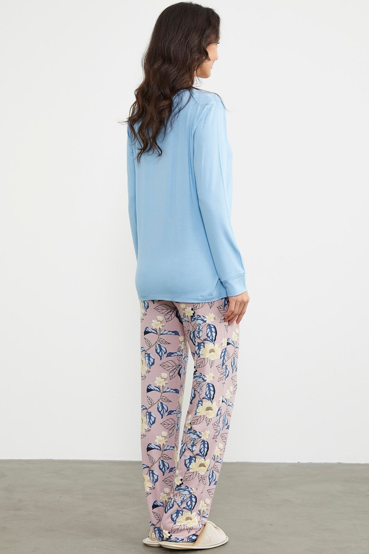 Sementa-Set pijama combinat cu model simplu - albastru 6