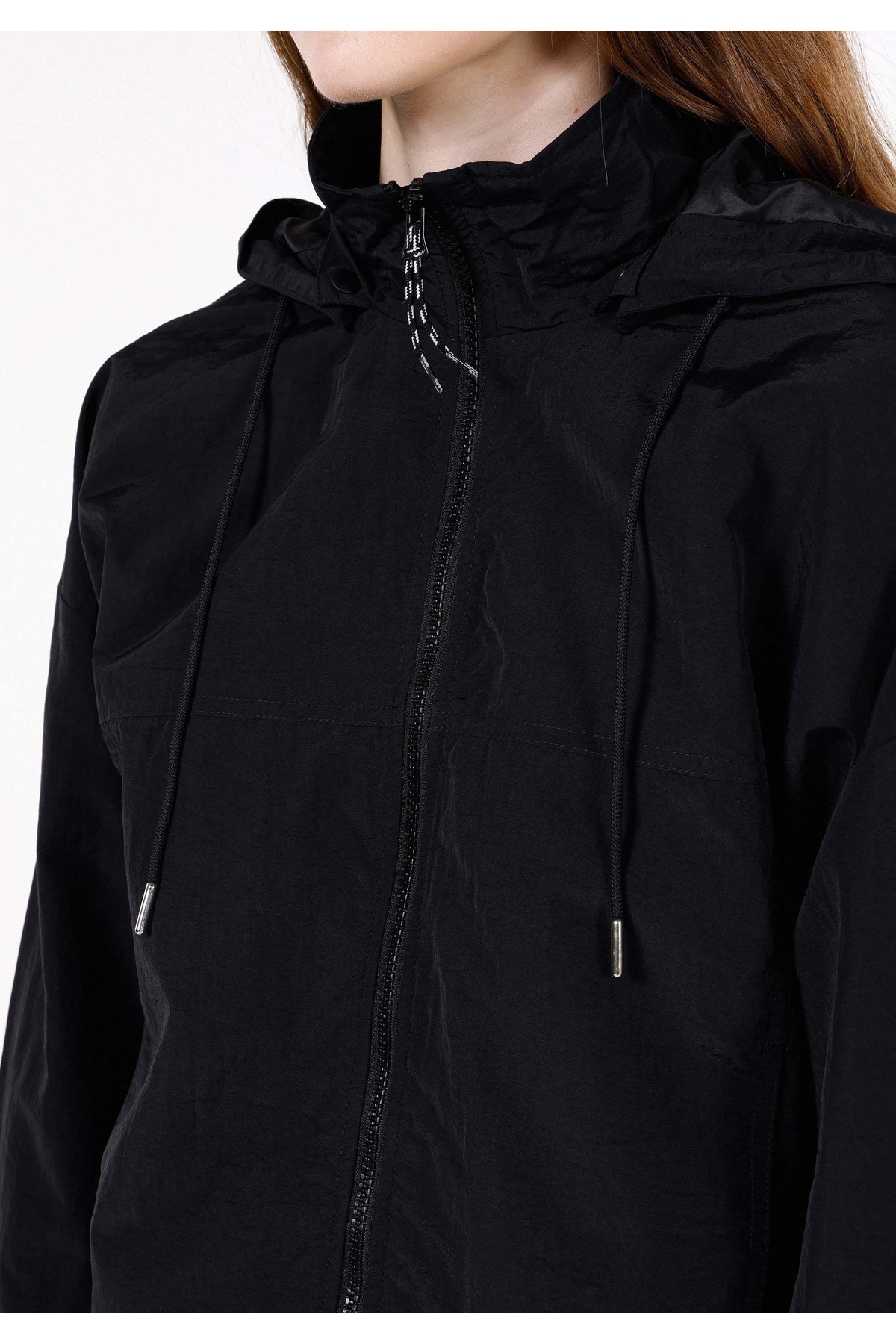 Colin’s  Regular Fit Kadın Siyah Yağmurluk - Görsel 4
