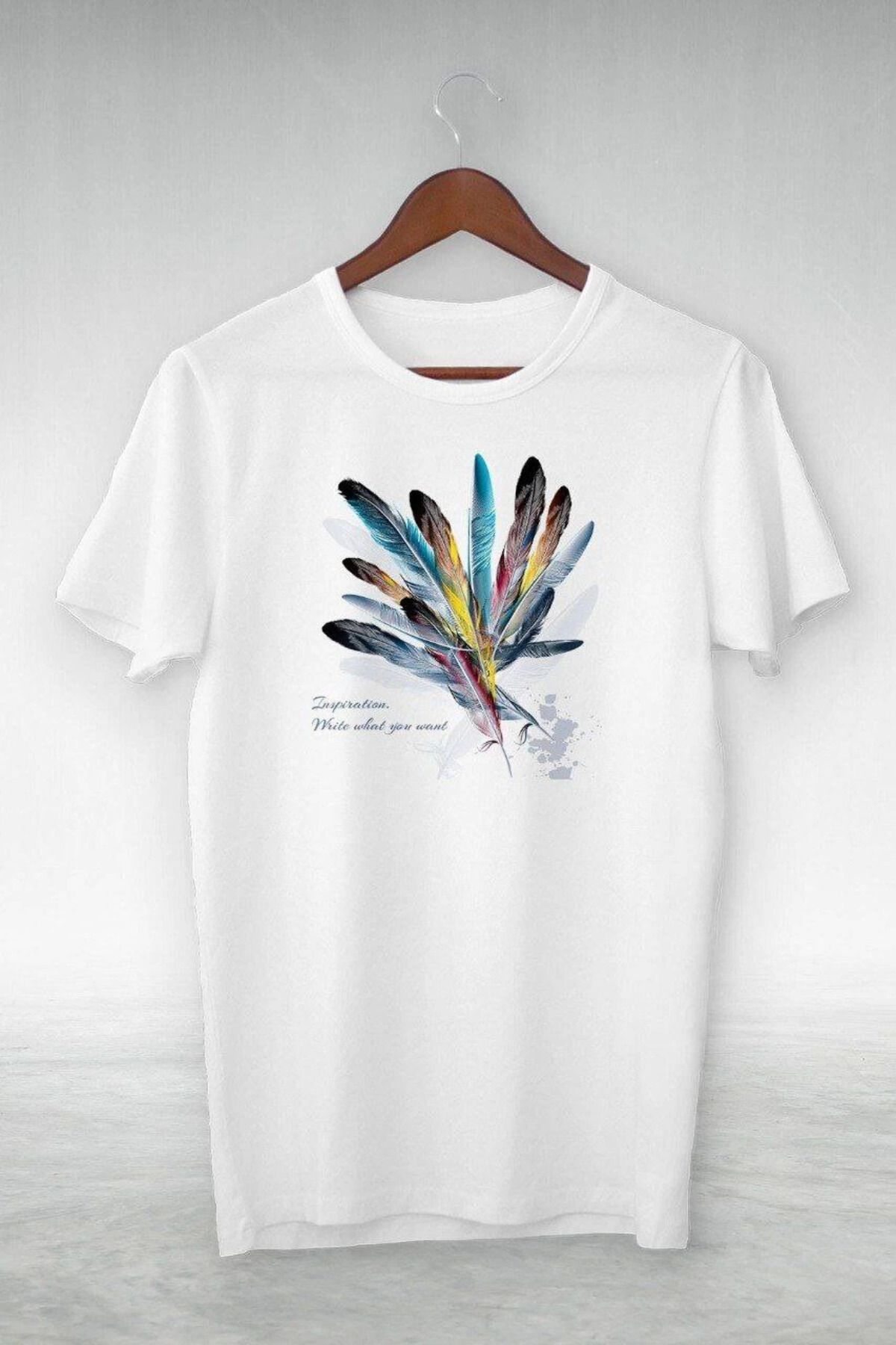 Vemora Unisex Baskılı Oversize T-Shirt - Beyaz