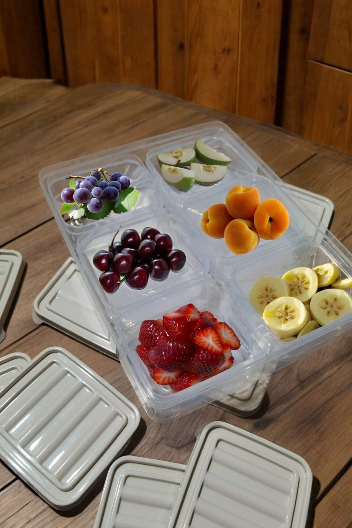 safestore-7 Piece Compartmented Leak Proof Storage Container Breakfast and Icebox Storage Container Set with Vacuum Lid 3