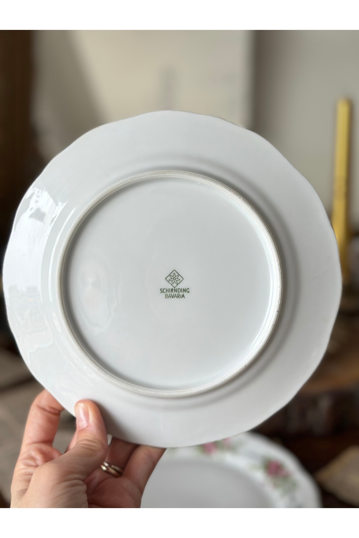 Bavaria-German Porcelain Bavaria Antique Mini Dessert Plate with Bow 19.5 cm 4