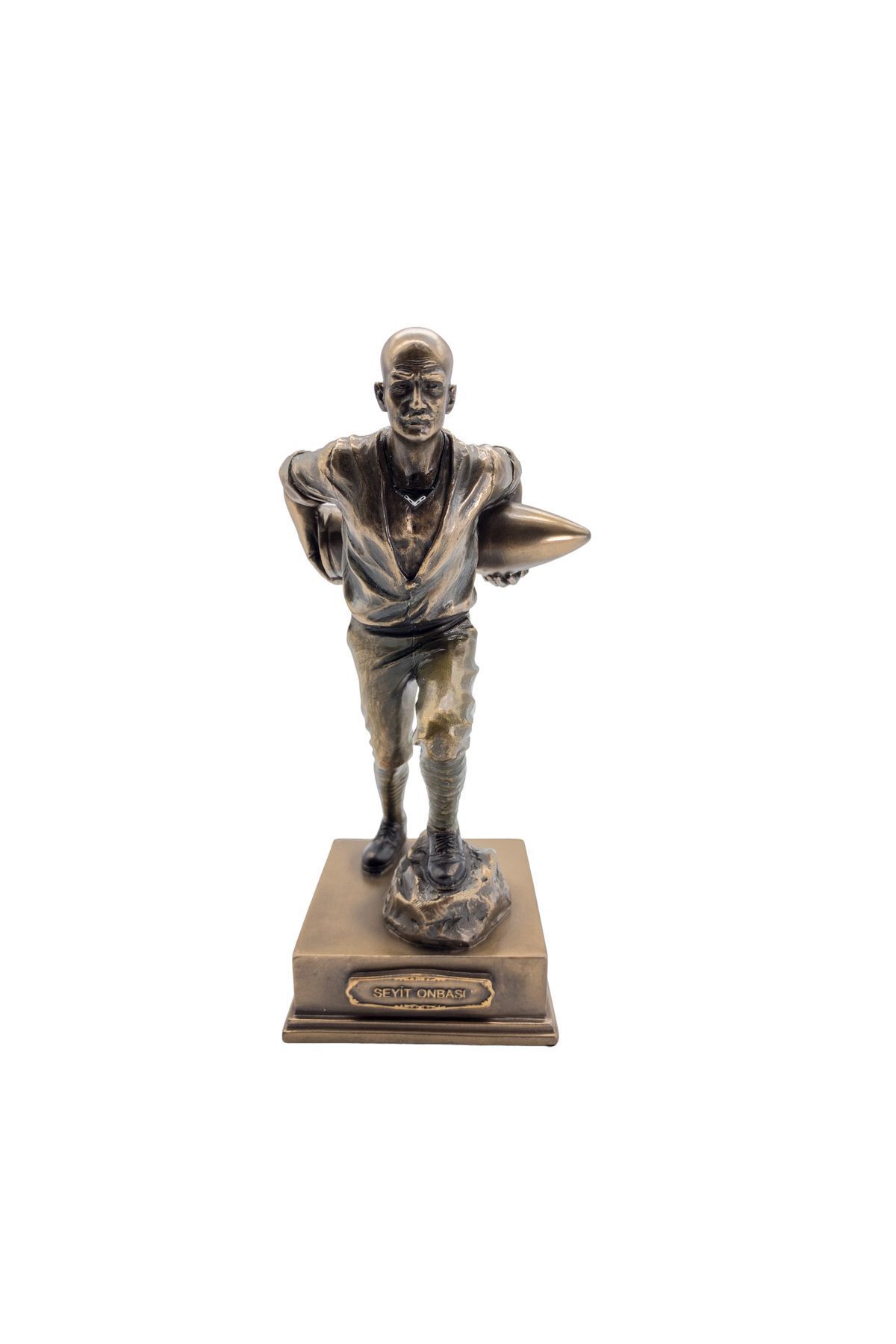 teknotrust Veronese Seyit Onbaşı Figürü, Bronz El Boyaması, Dekoratif Heykel 9x8x18 cm