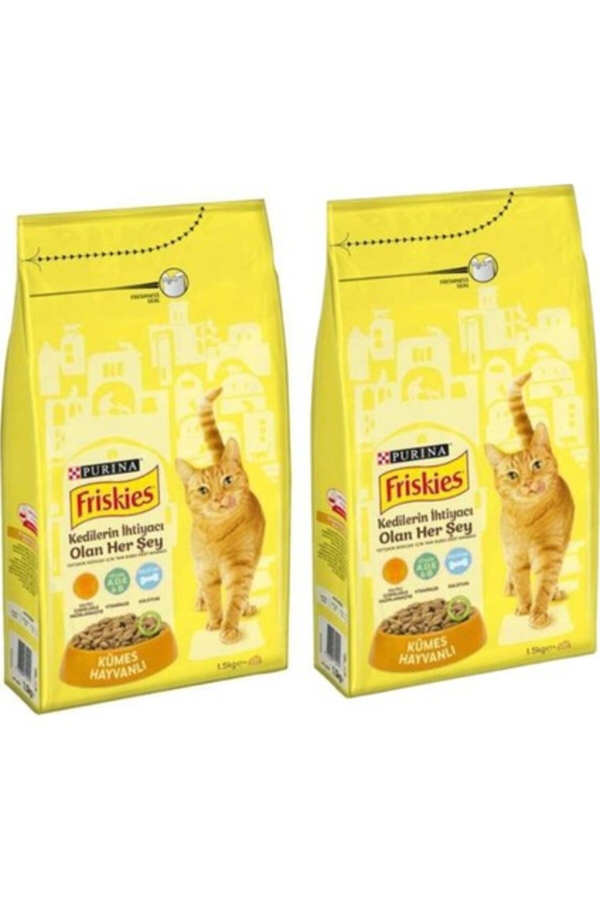 Purina Friskies Kümes Hayvanlı Yetişkin Kedi Maması 1.5kg x 2 Adet
