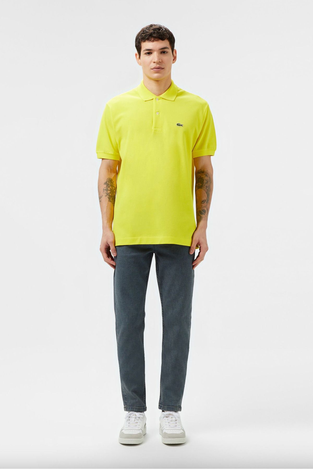 تی شرت یقه پولو مردانه کلاسیک FIT اصلی L.12.12 چوگان Lacoste