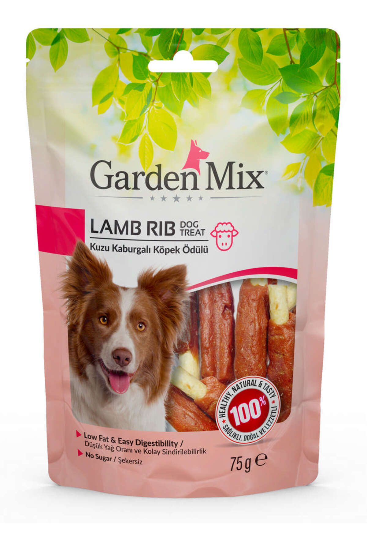 Gardenmix Garden Mix Kuzu Kaburgalı Köpek Ödülü 75 Gr YKTSN