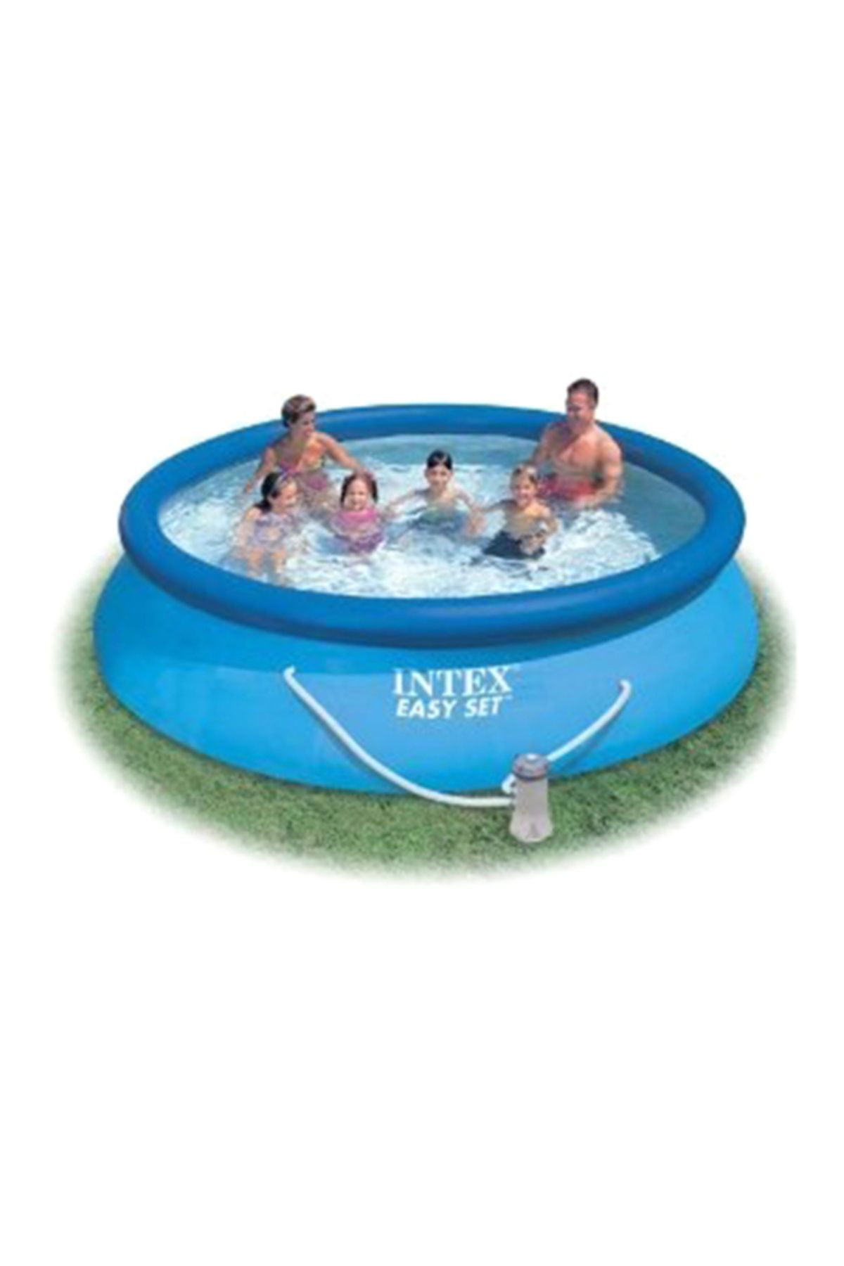 Intex-Easy Set Round Inflatable Pool with Filter Pump and Hydro Aeration Technology Blue 3.05m x 76cm 3