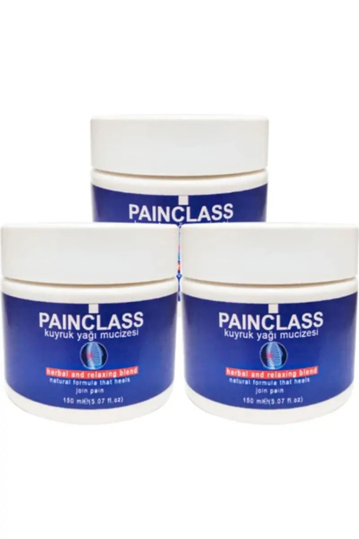 PAIN CLASS Painclass Hızlı Ve Etkili Kas, Eklem, Ağrı, Kramp Ve İçin Kuyruk Yağı Kremi 150ml X 3 ADET
