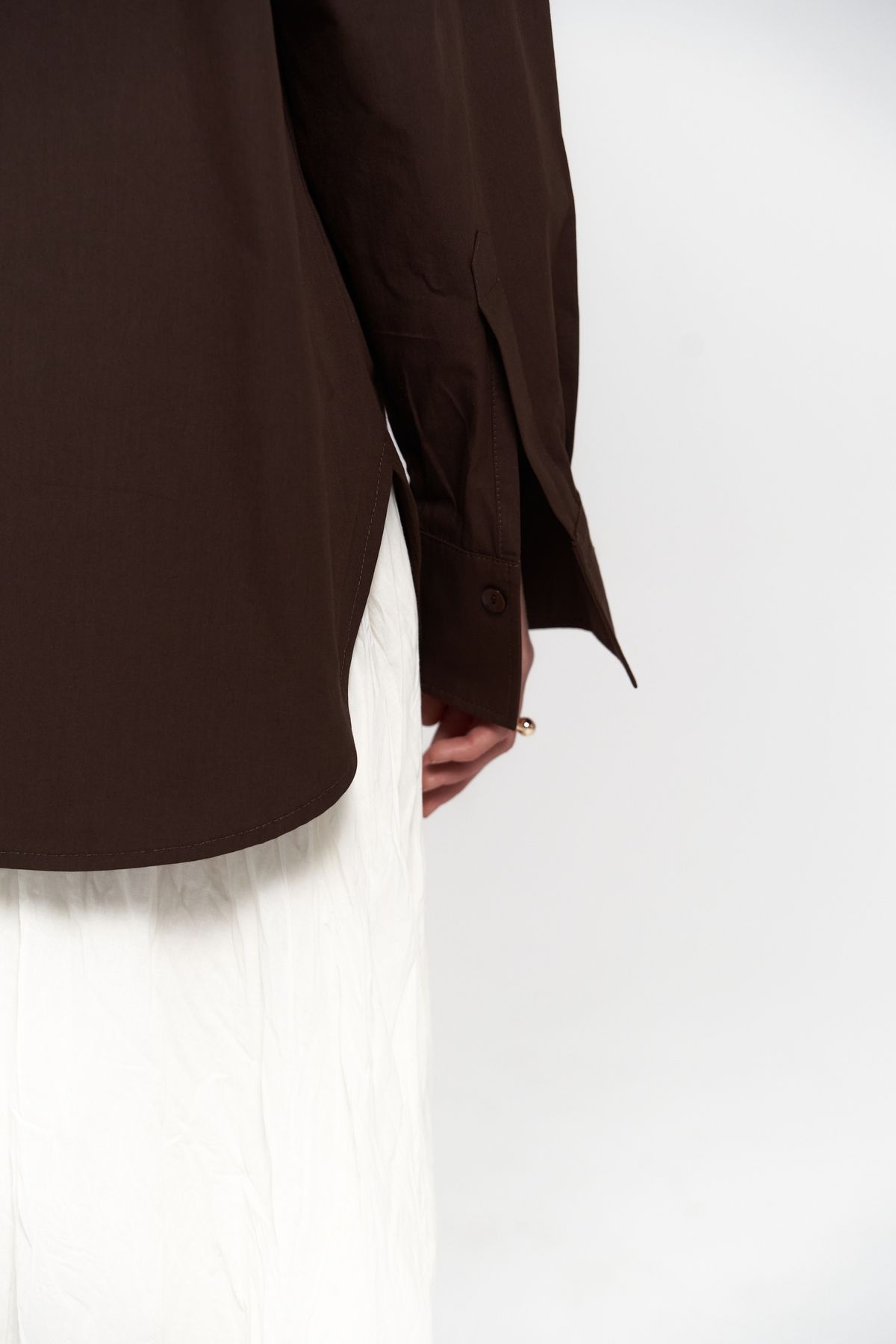 Mai-Cămașă maro oversize Phoebe 8
