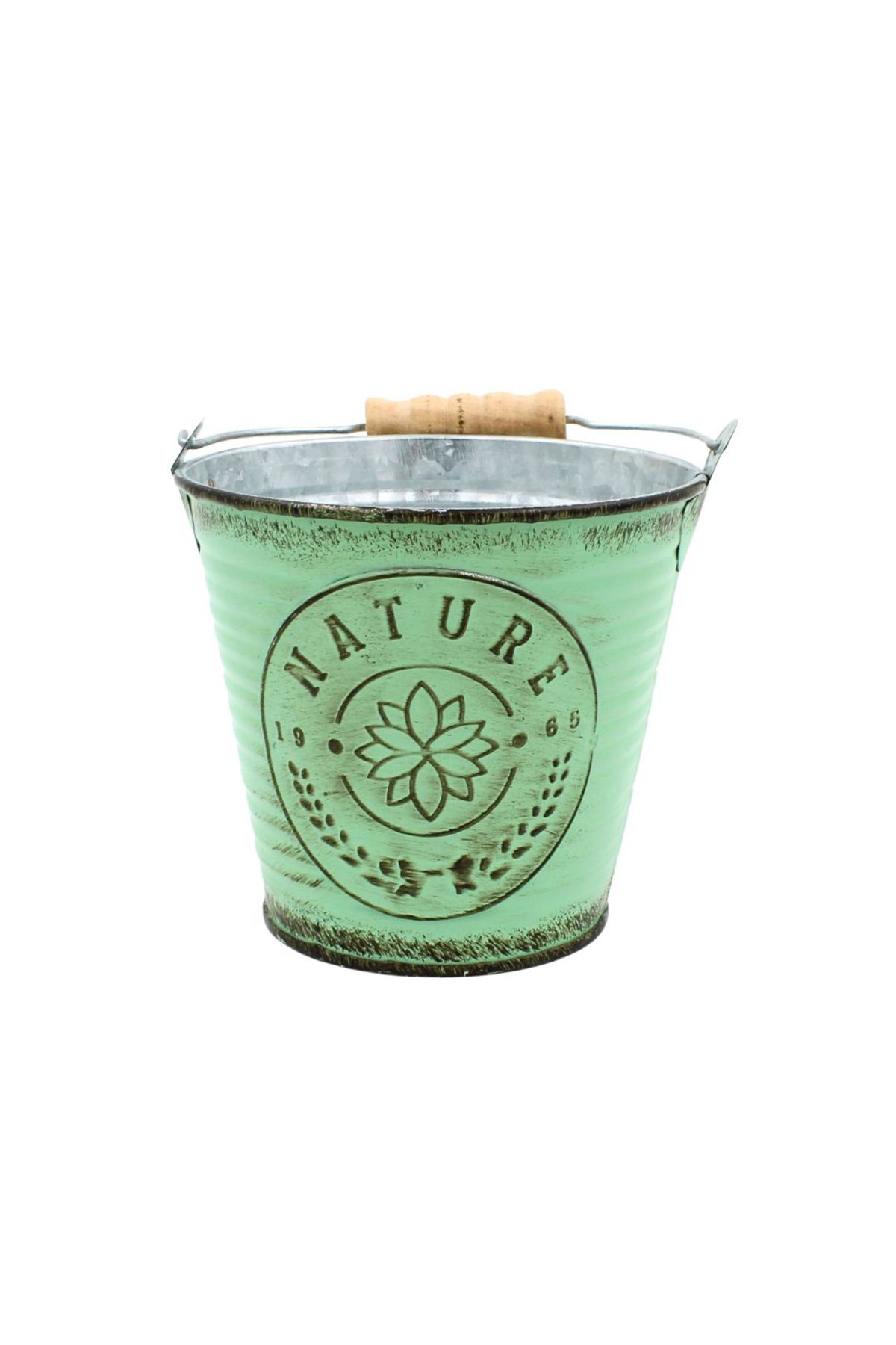 BM GİFT DESİGN Ghiveci Pentru Flori Tip Găletușă Verde 10,5cm - One Size