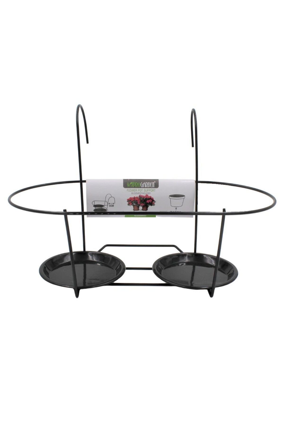 BM GİFT DESİGN Suport Metalic Dublu Ghiveci Flori 39x26 Cm - One Size