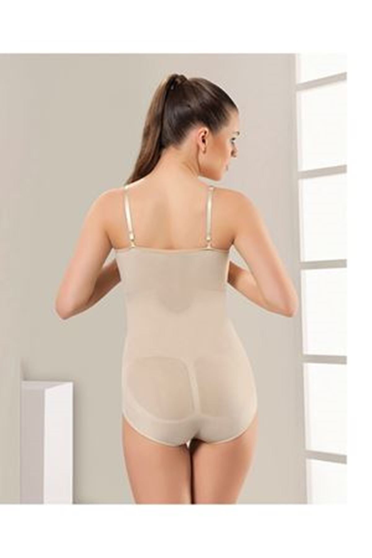 ahsun Ten Açık Göğüs Çıtçıtlı Dikişsiz Korse