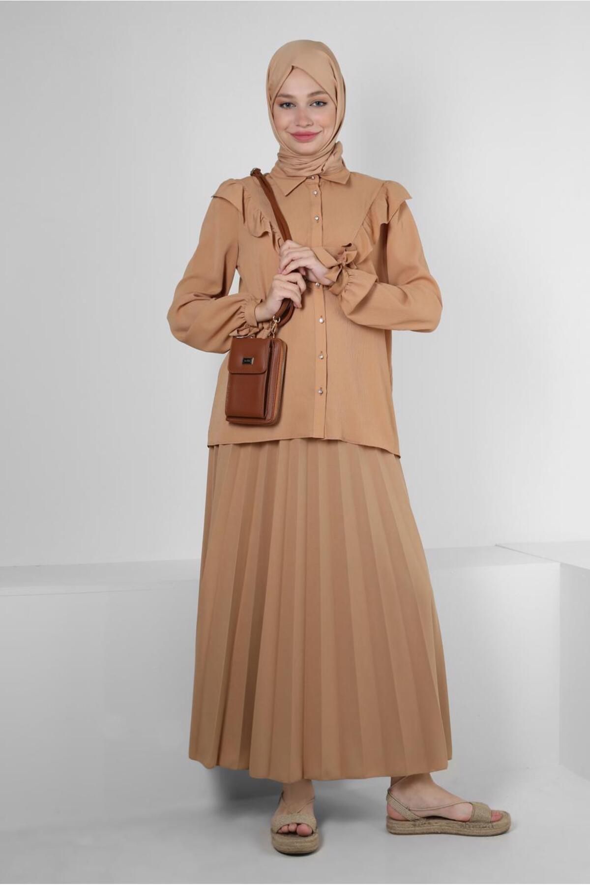 بلوز دکمه ای رفل 43777 Alvina