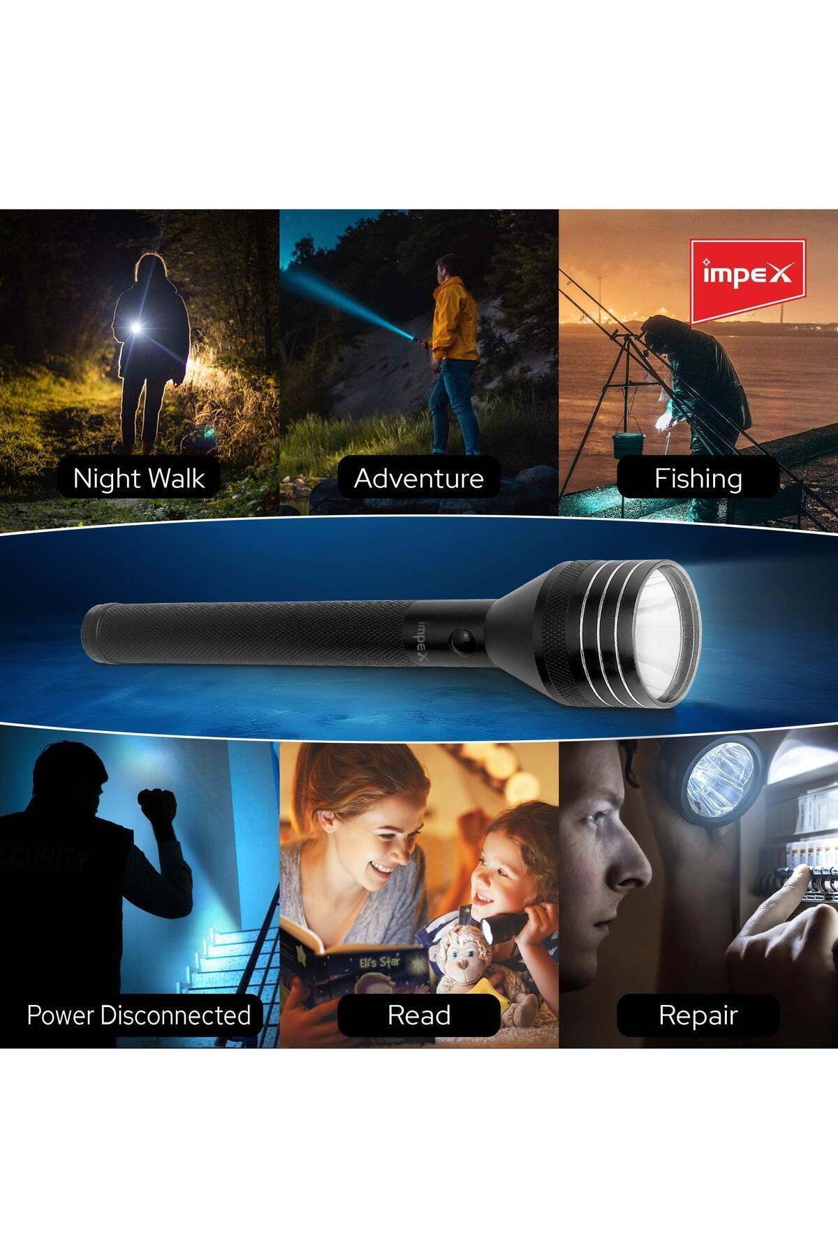 İMPEX-Impex Leader L2 2000mah Rechargeable Led Flashlight - Leader L2, Gunmetal, Usb Input, Cree Xpe Led 5