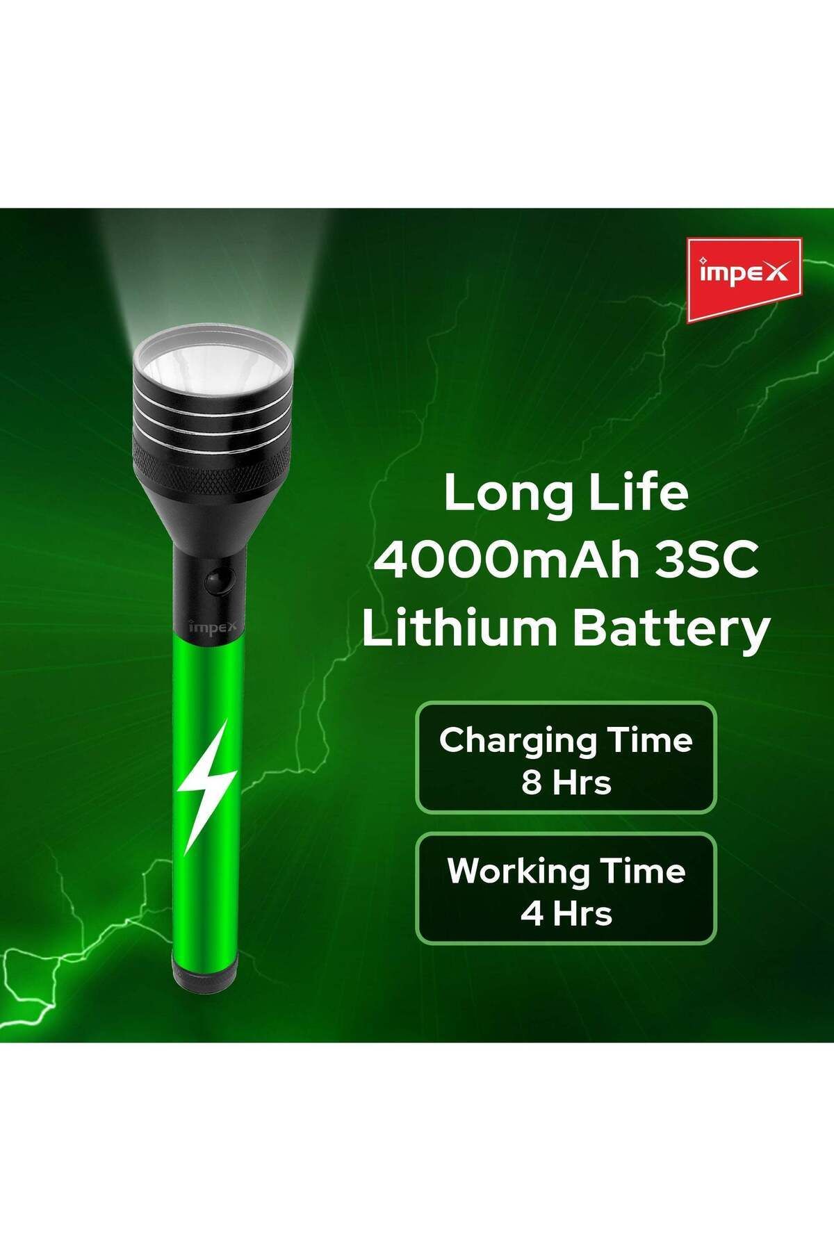 İMPEX-Impex Leader L2 2000mah Rechargeable Led Flashlight - Leader L2, Gunmetal, Usb Input, Cree Xpe Led 3