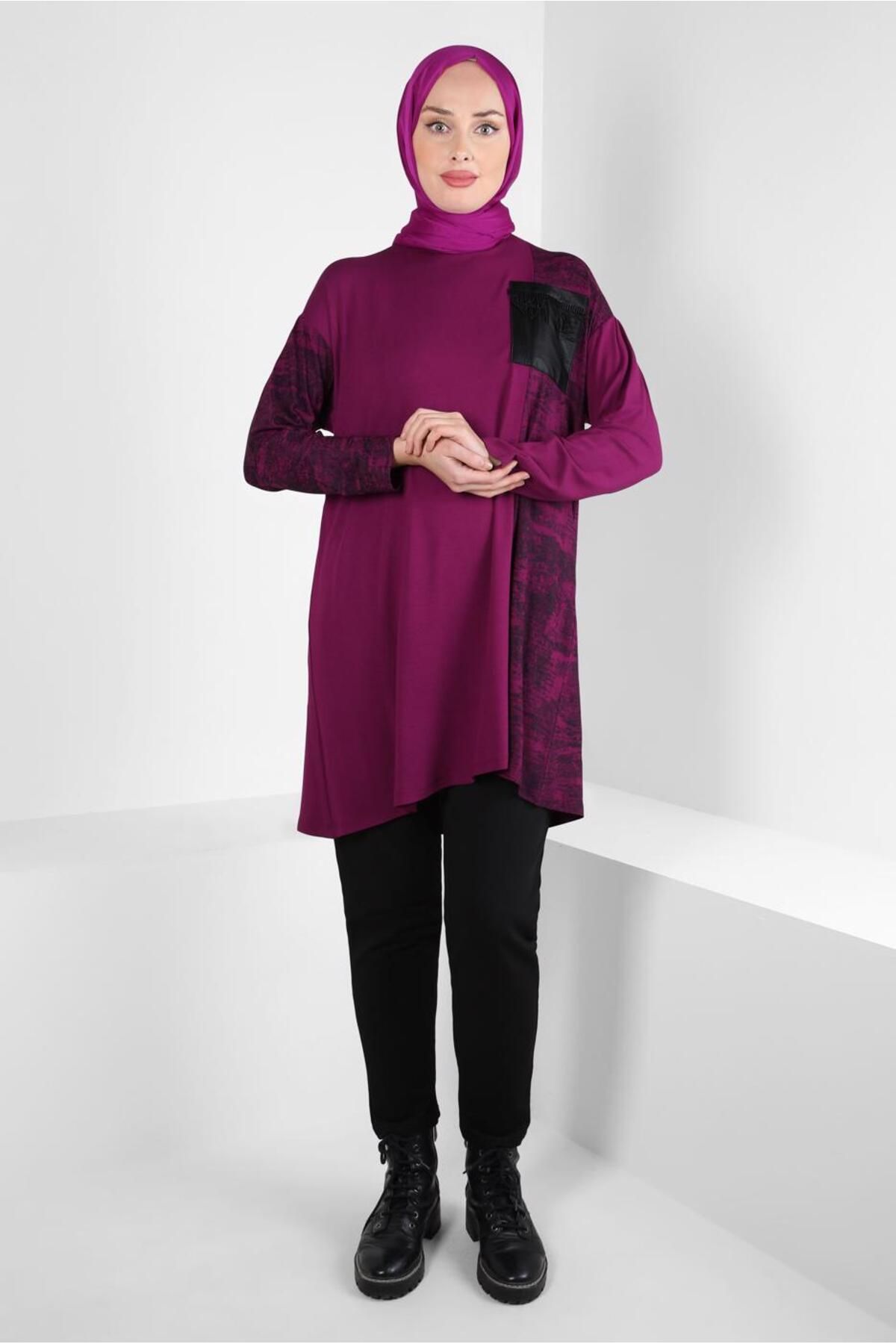 تونیک طرح دار باتیک 42461 Alvina