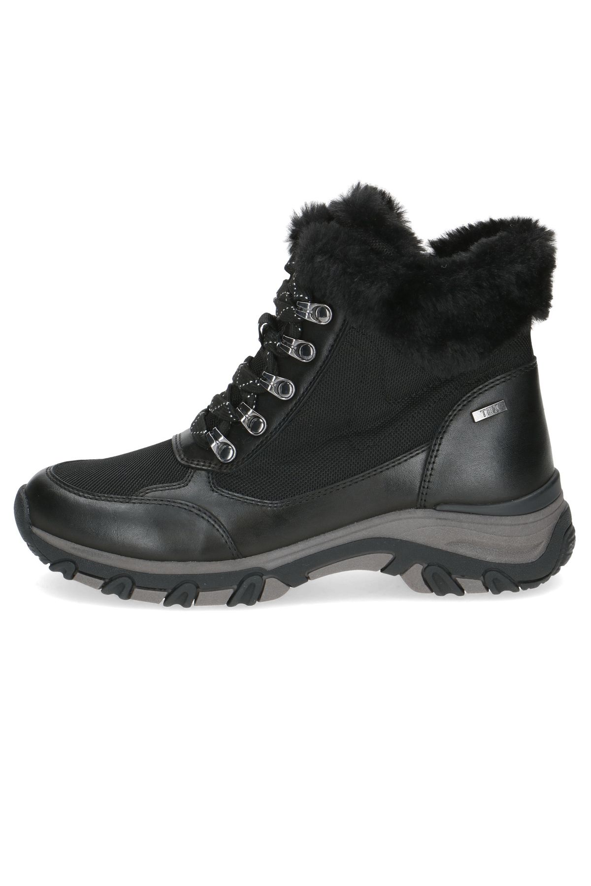 Caprice-Damen Elegante Stiefelette Winterschuhe Warm Gefüttert 9-26223-43 Schwarz 026 Black Nappa Leder Und 3