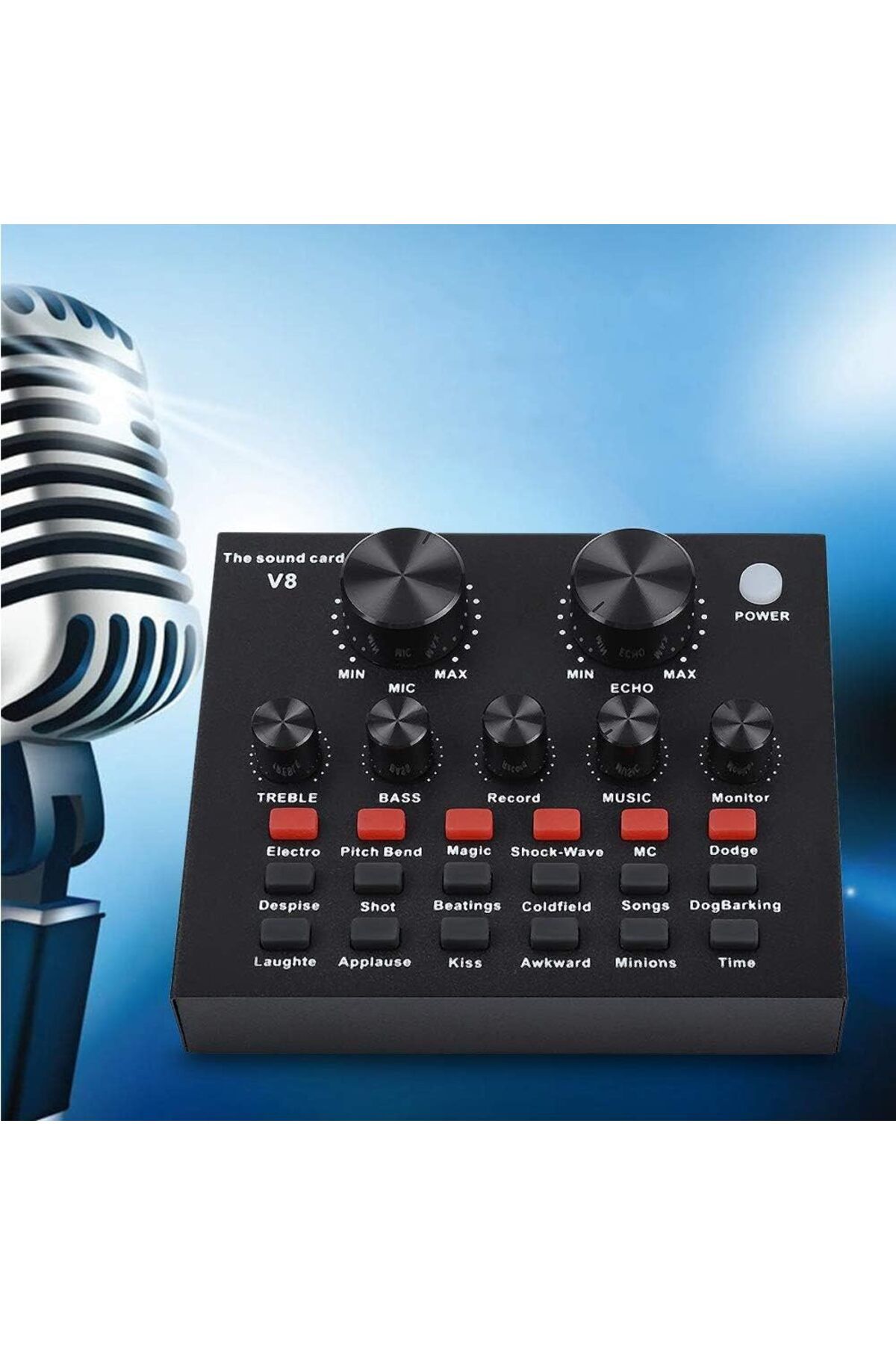 fulina-V8 Karaoke Recording and Broadcast Audio Mixer for Live KTV, Recording and Voice Chat 5