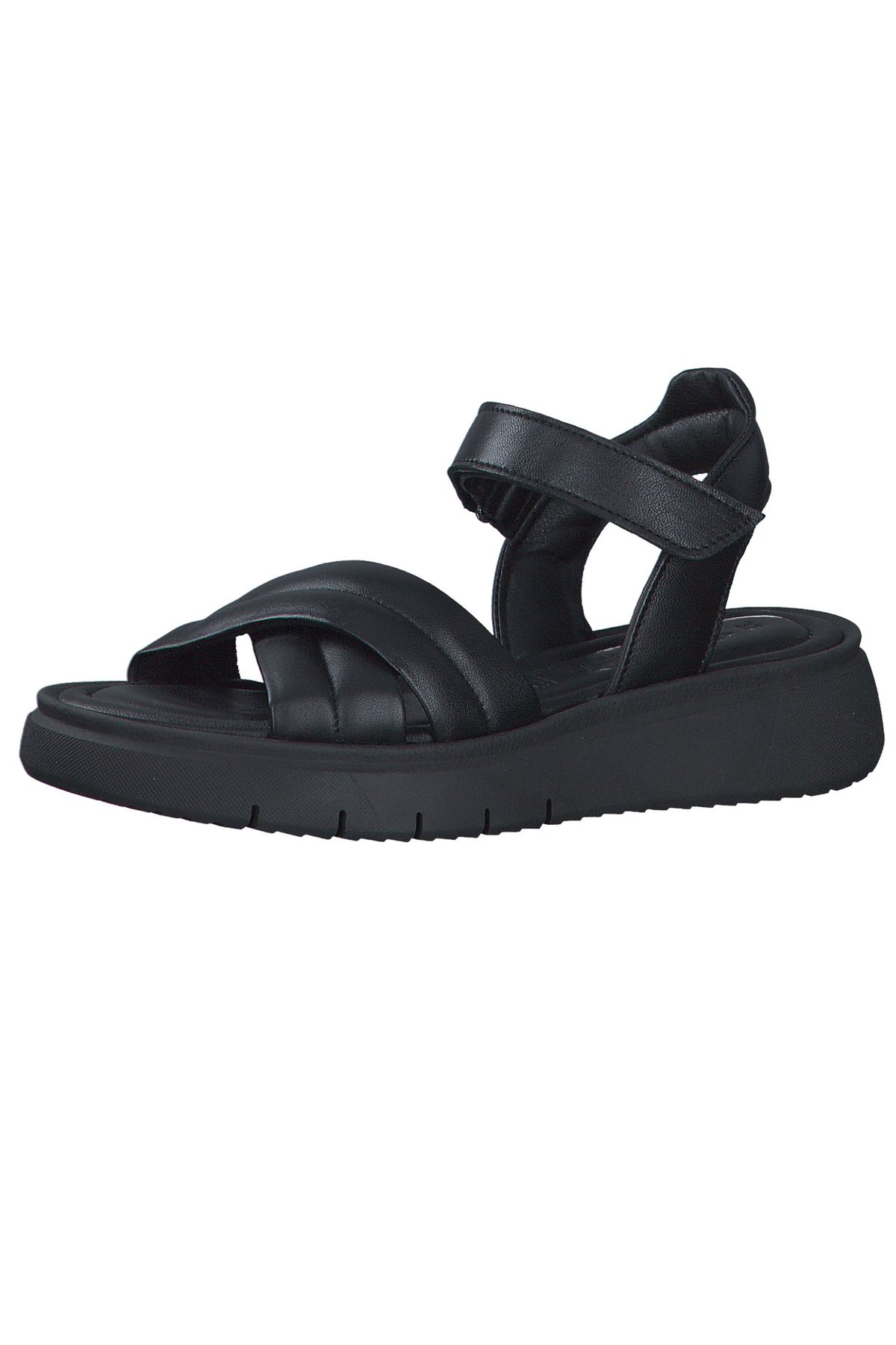 Tamaris-Damen Sandalen 1-28704-42 Schwarz 003 Black Leather Leder mit TOUCH-IT 2