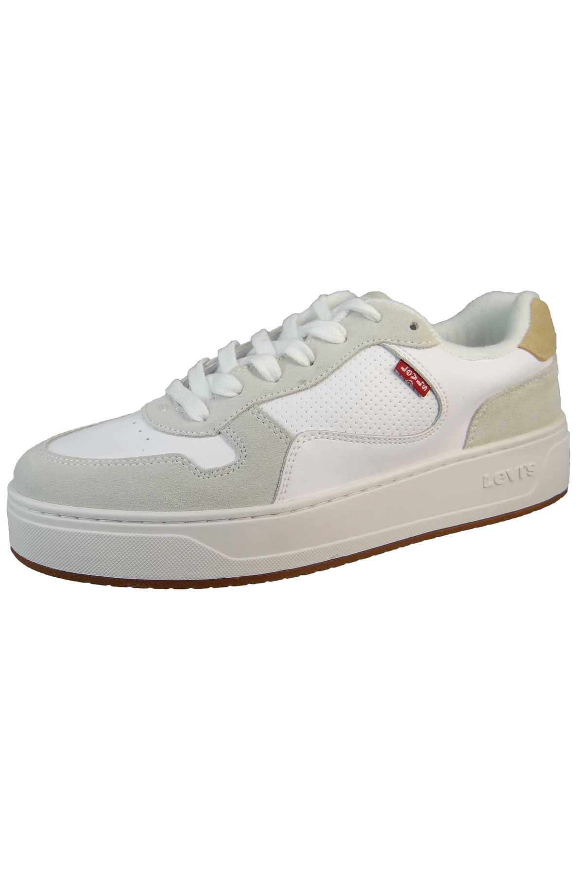 Levi's-Herren Sneaker Low Glide Low Top 235200-899 Weiß 100 Off White Leder 1